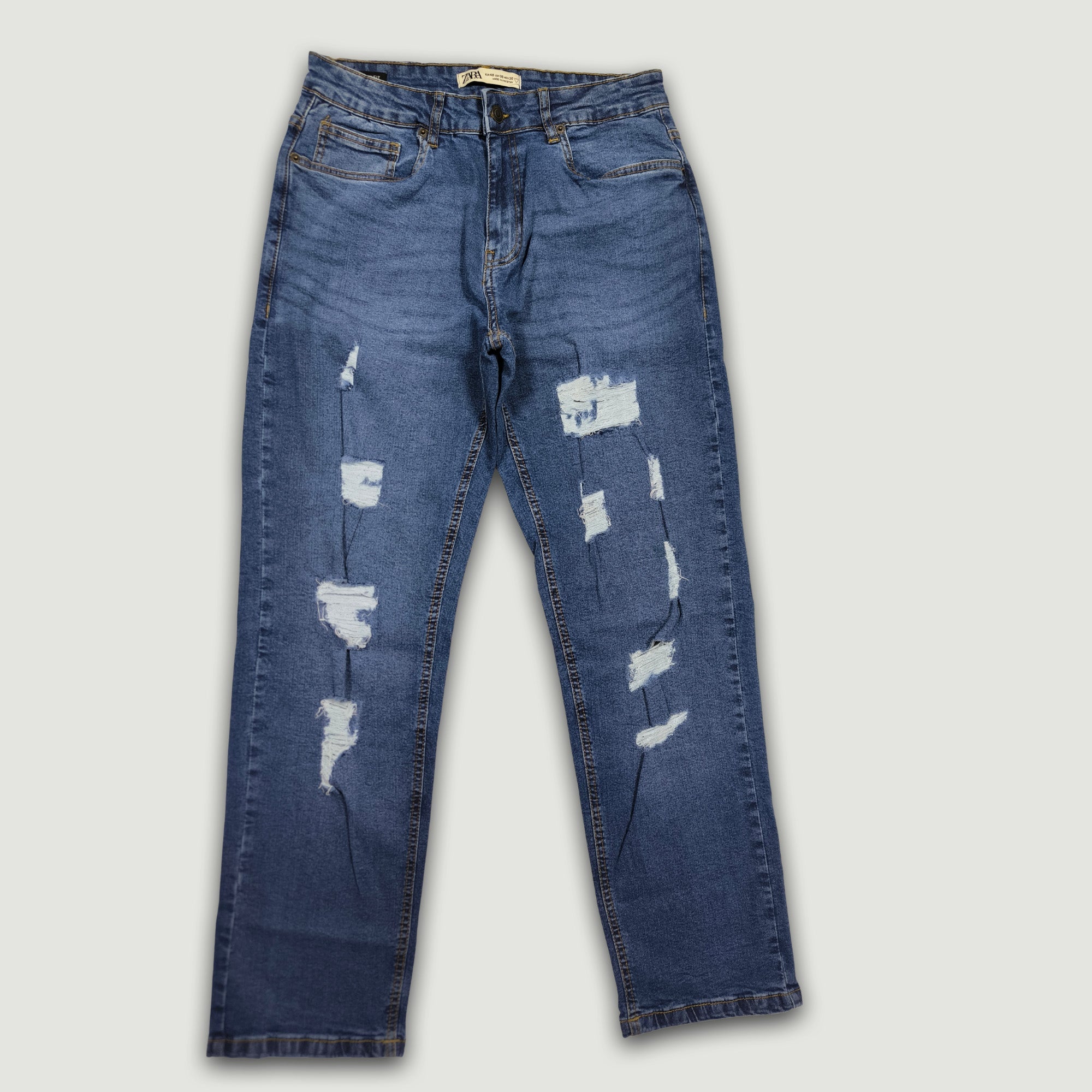 Men Smart Fit Ripped Jean - Dark Blue