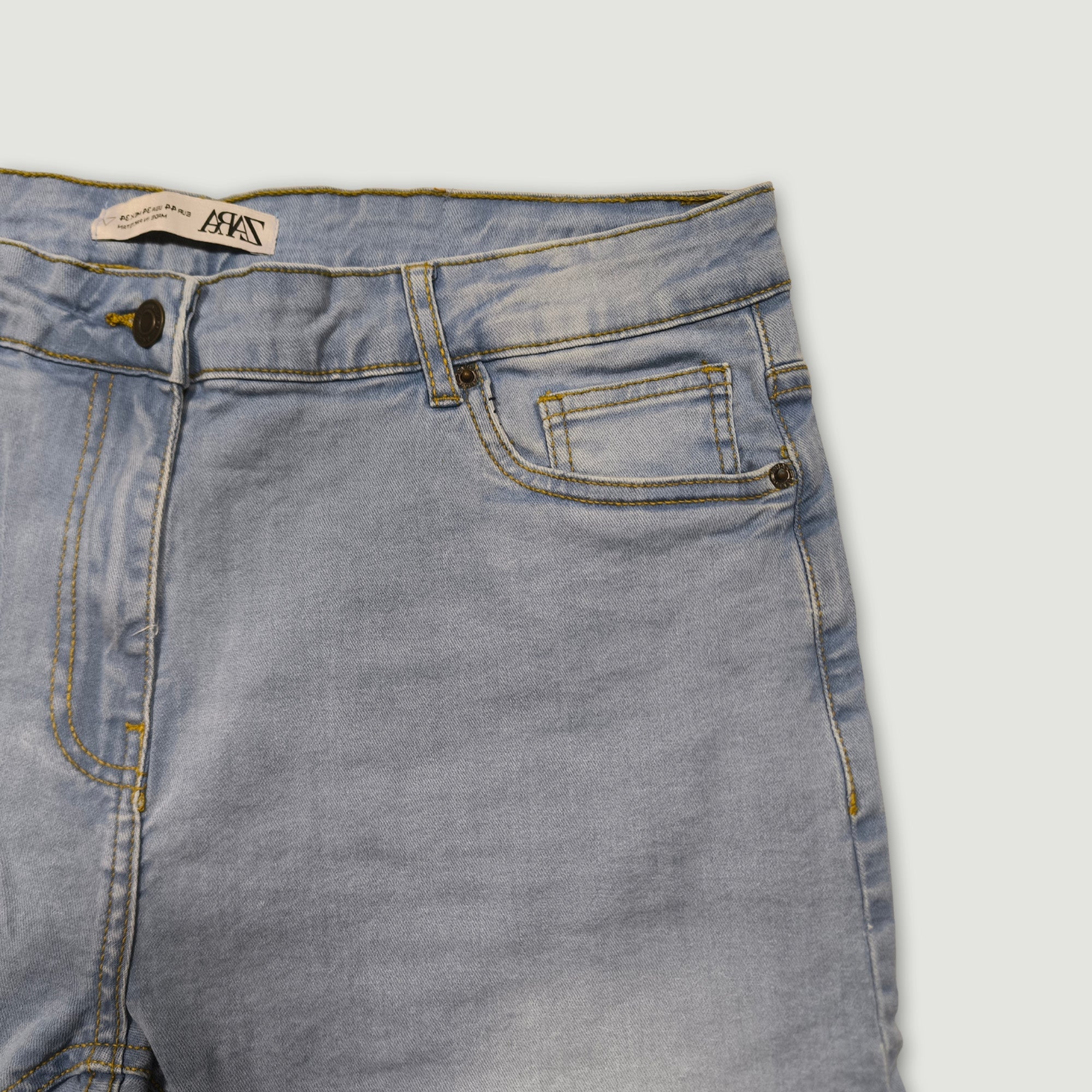 Men Slim Fit Denim Short – Light Blue
