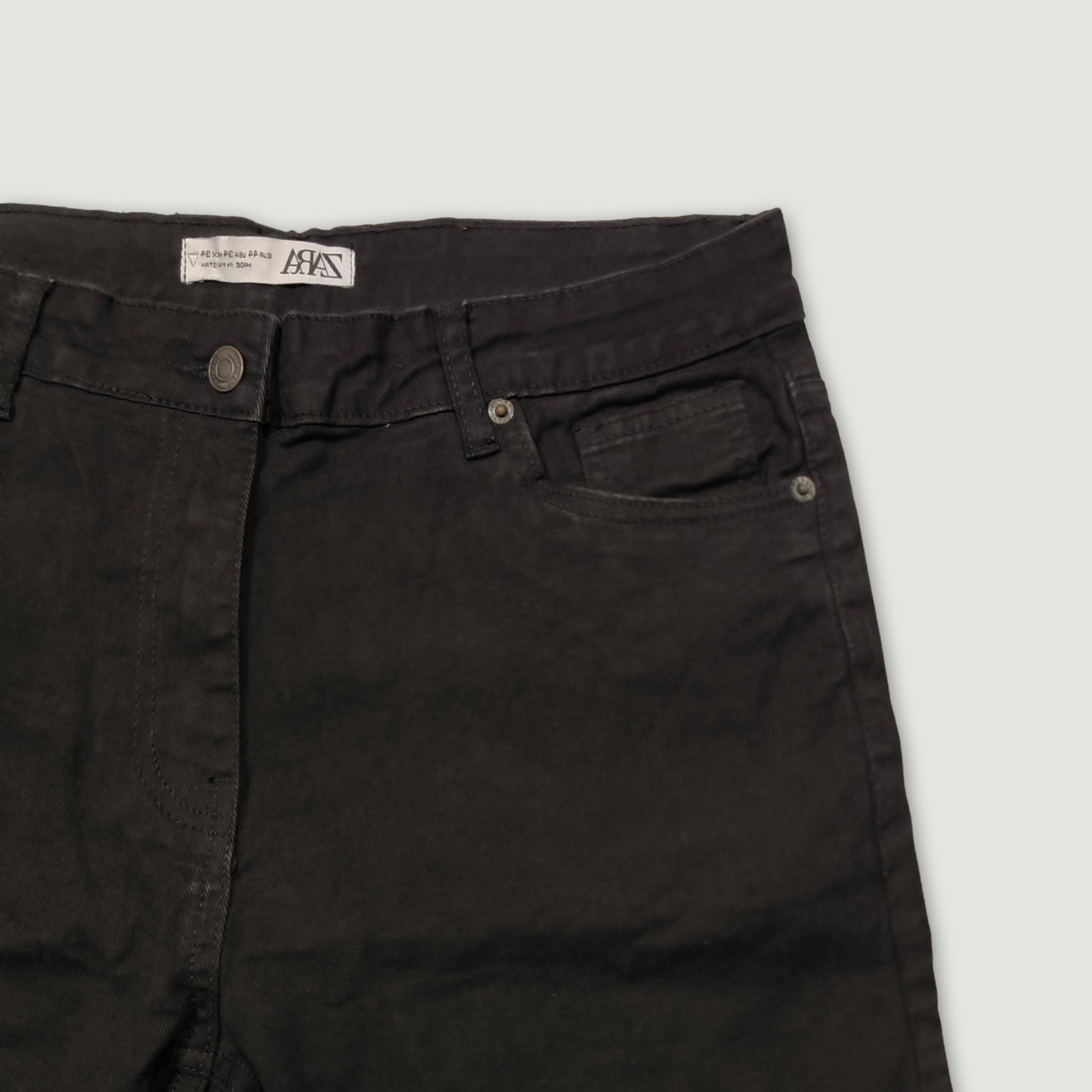 Men Slim Fit Denim Short –  Black