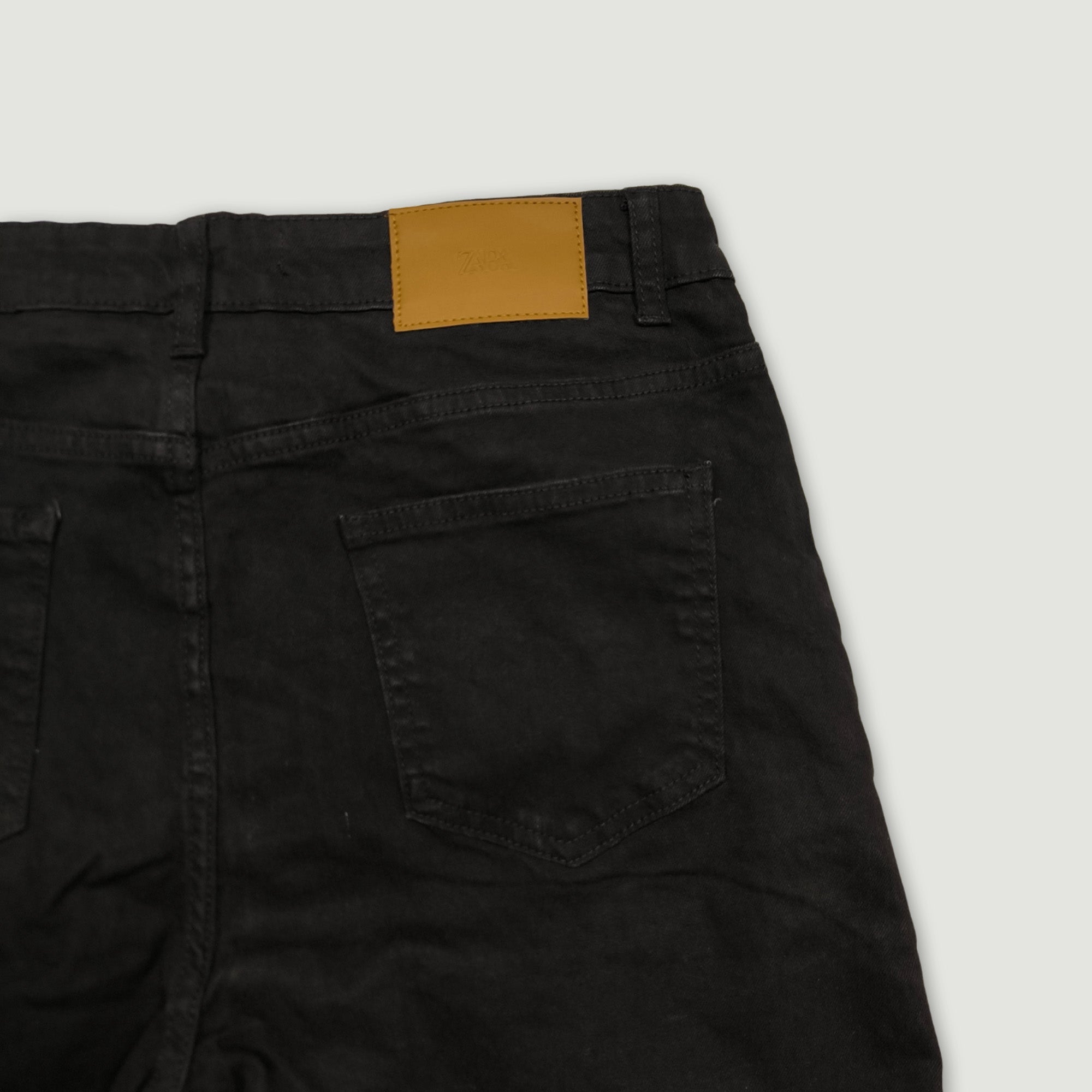 Men Slim Fit Denim Short –  Black