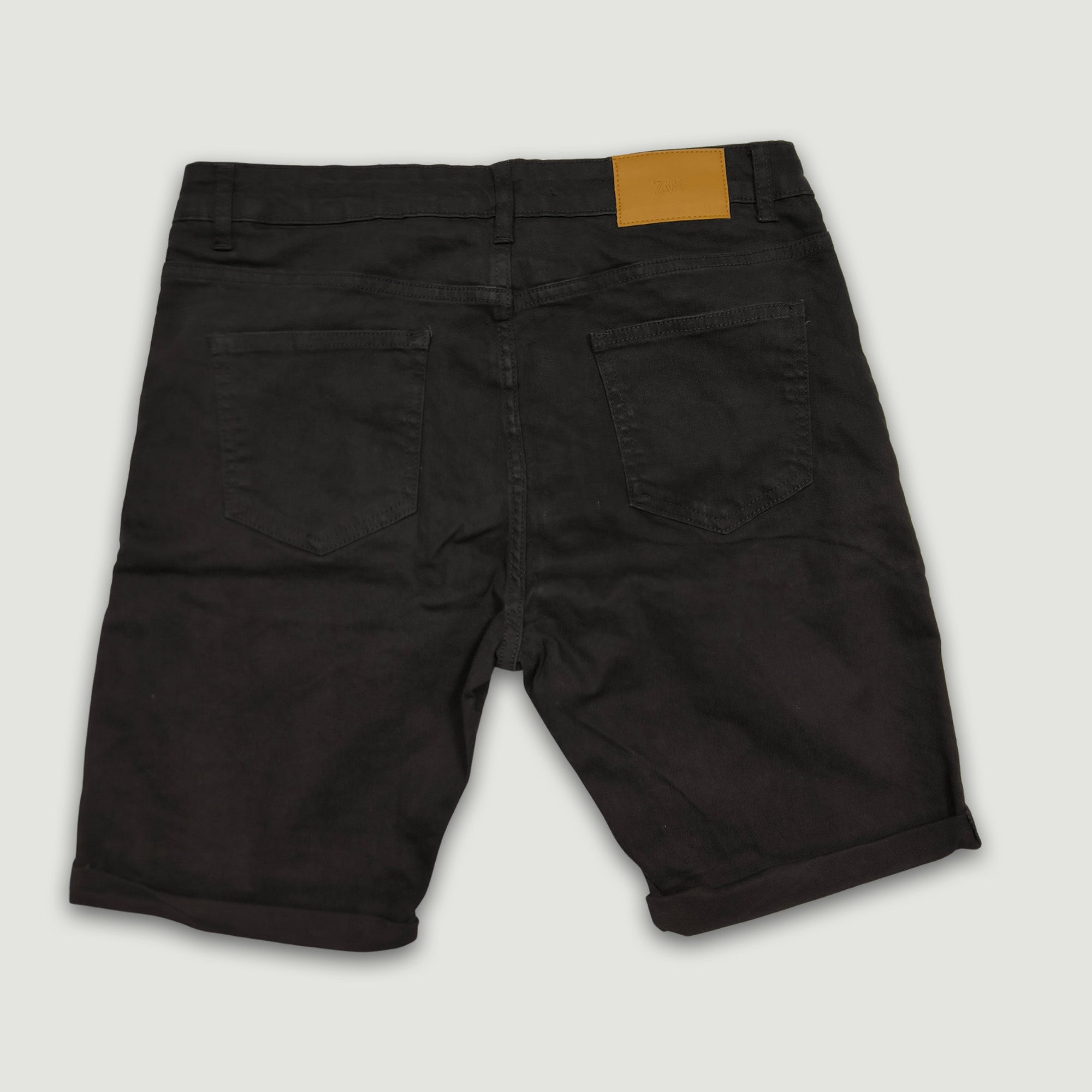 Men Slim Fit Denim Short –  Black