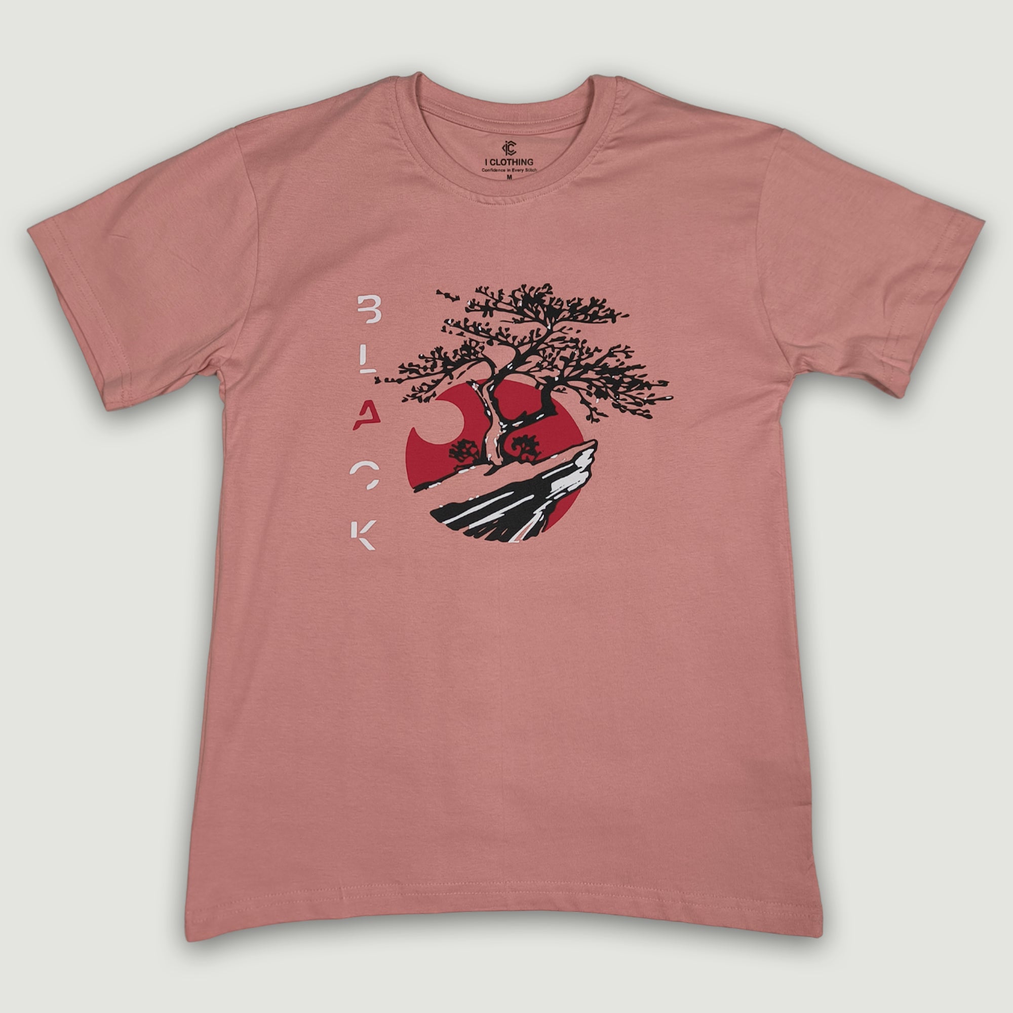Men Muscle Fit Stretch T-Shirt - Dusty Pink