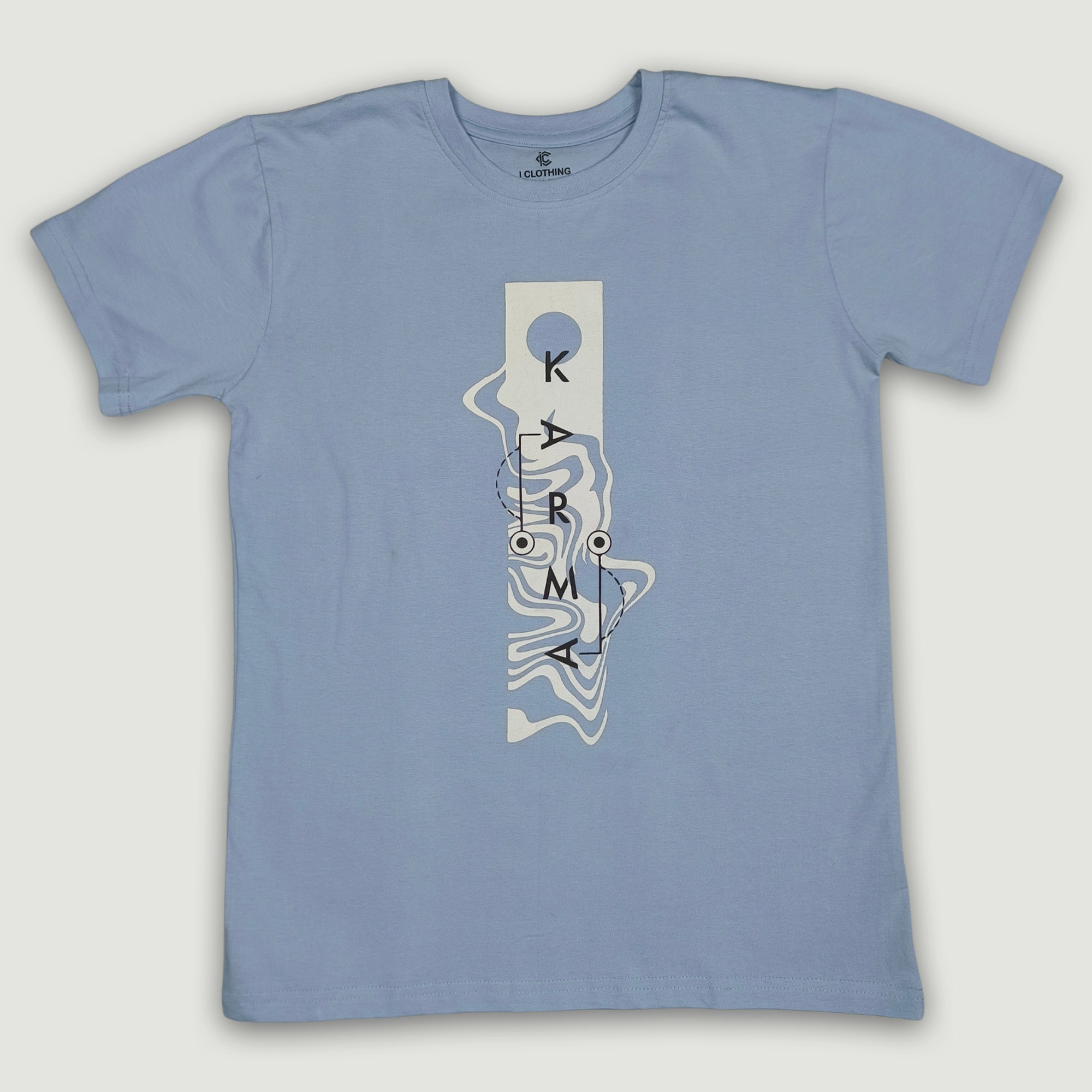 Men Muscle Fit Stretch T-Shirt - Dusty Blue
