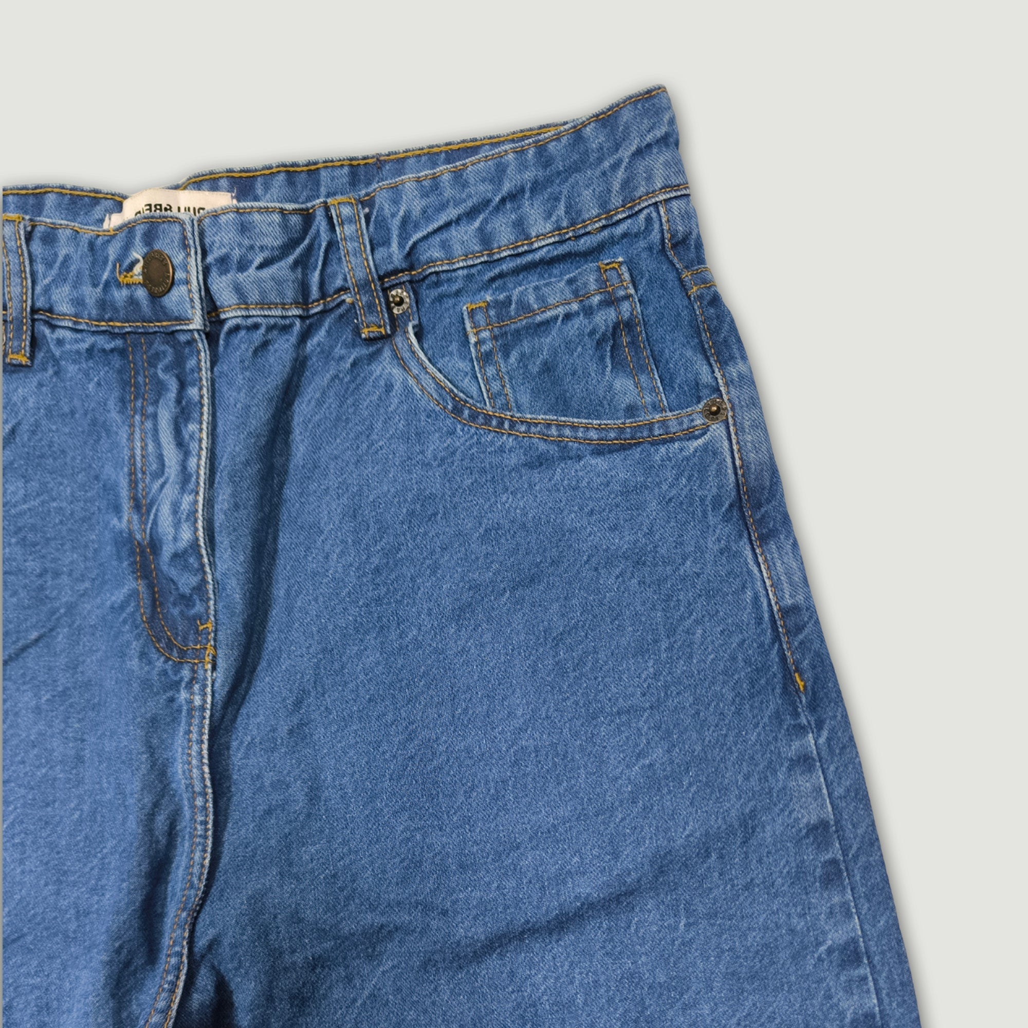 Men Baggy Fit Ripped Jean - Medium Blue