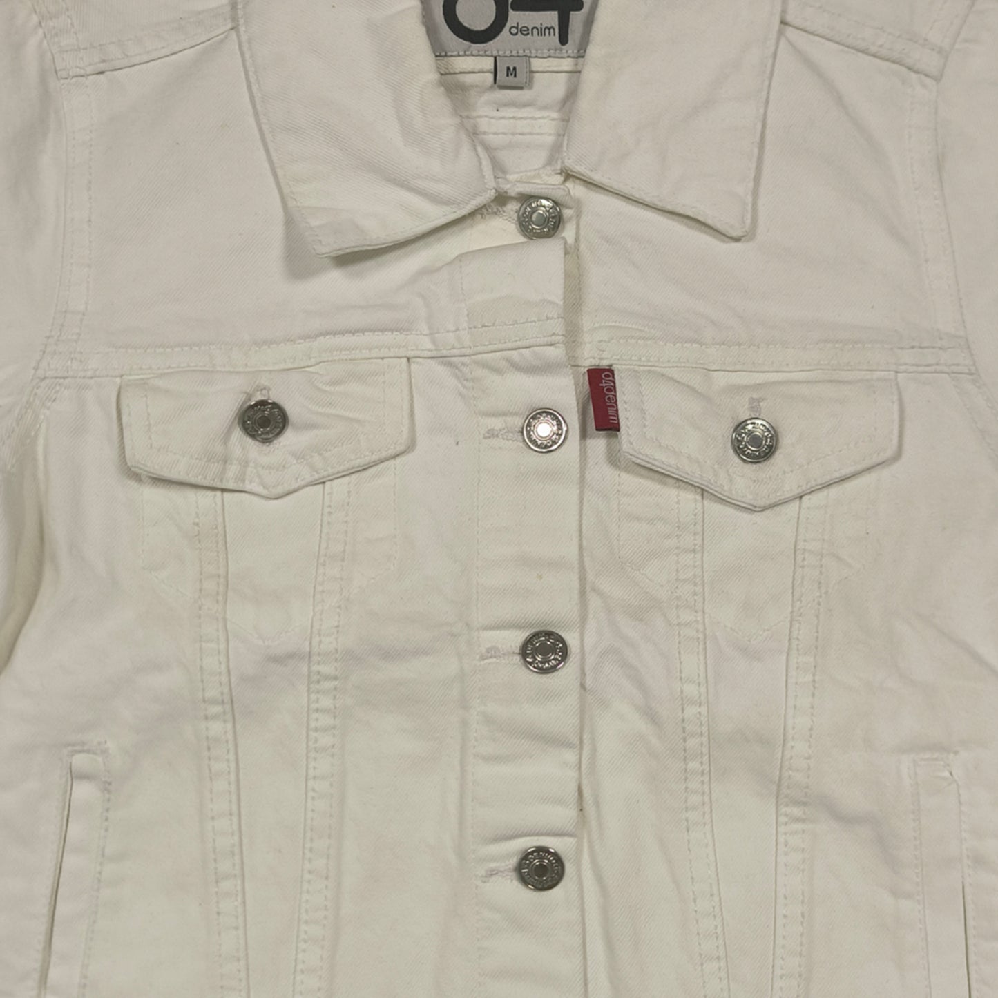 Women Classic Denim Jacket - Optic White