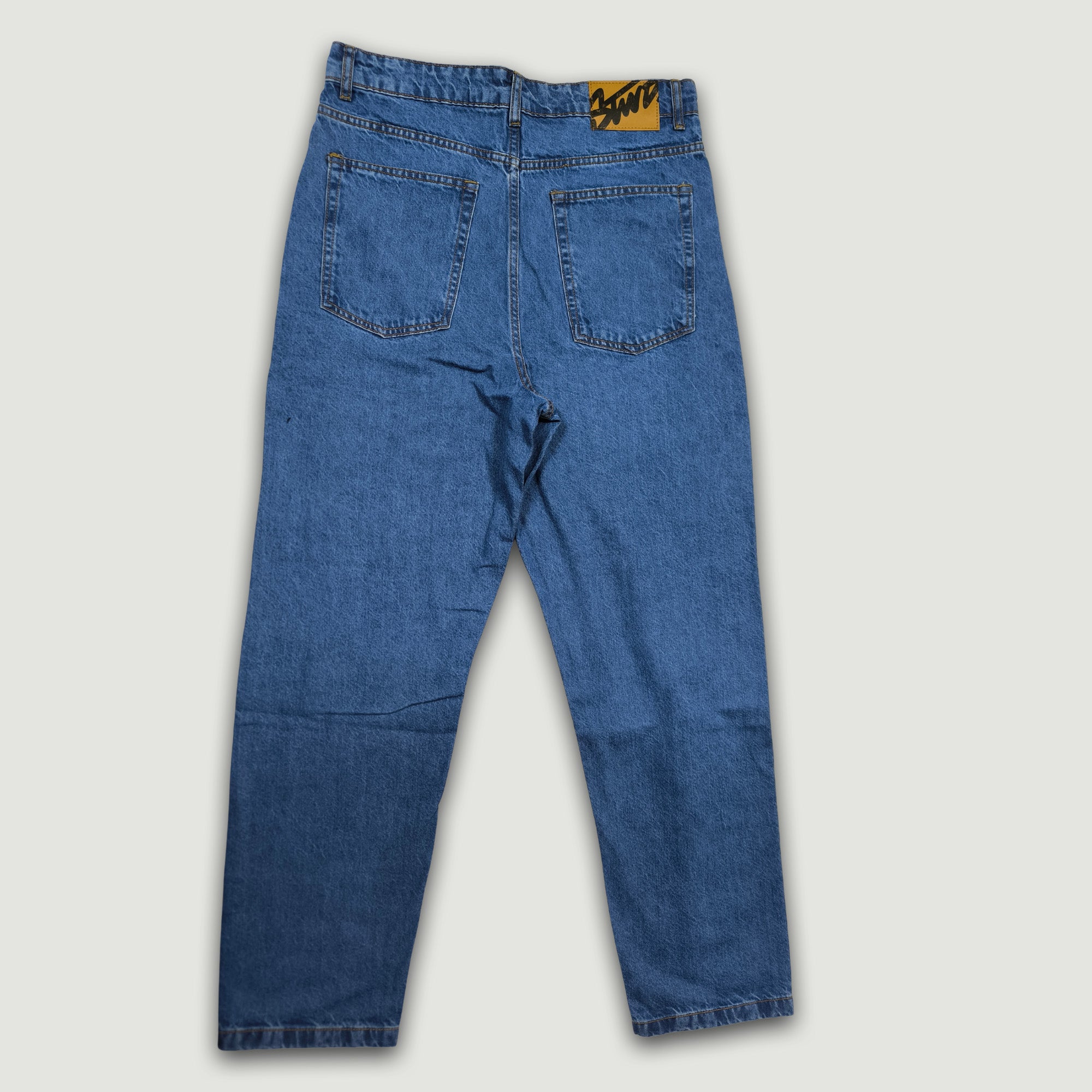 Men Baggy Fit Ripped Jean - Medium Blue