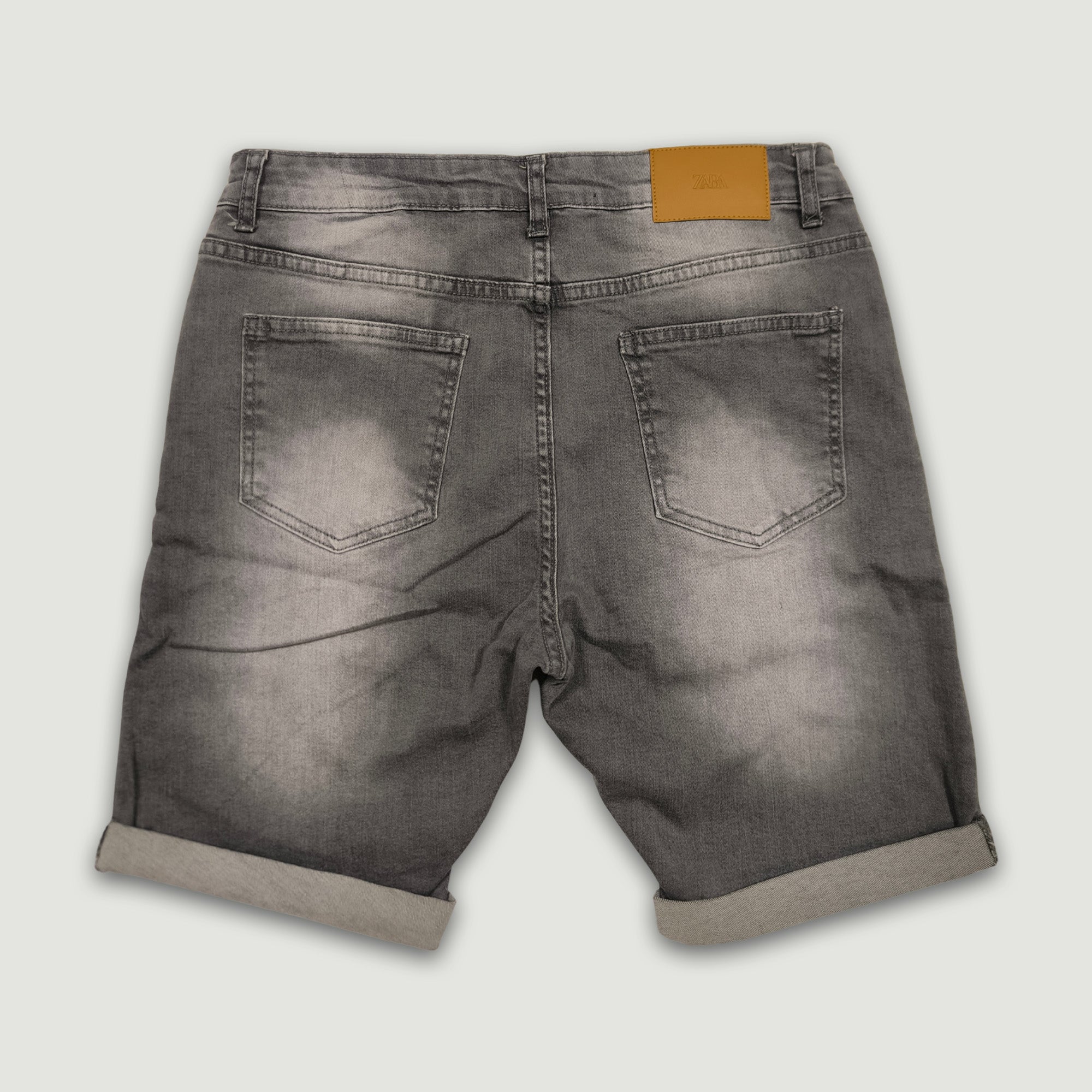 Men Slim Fit Denim Short – Grey