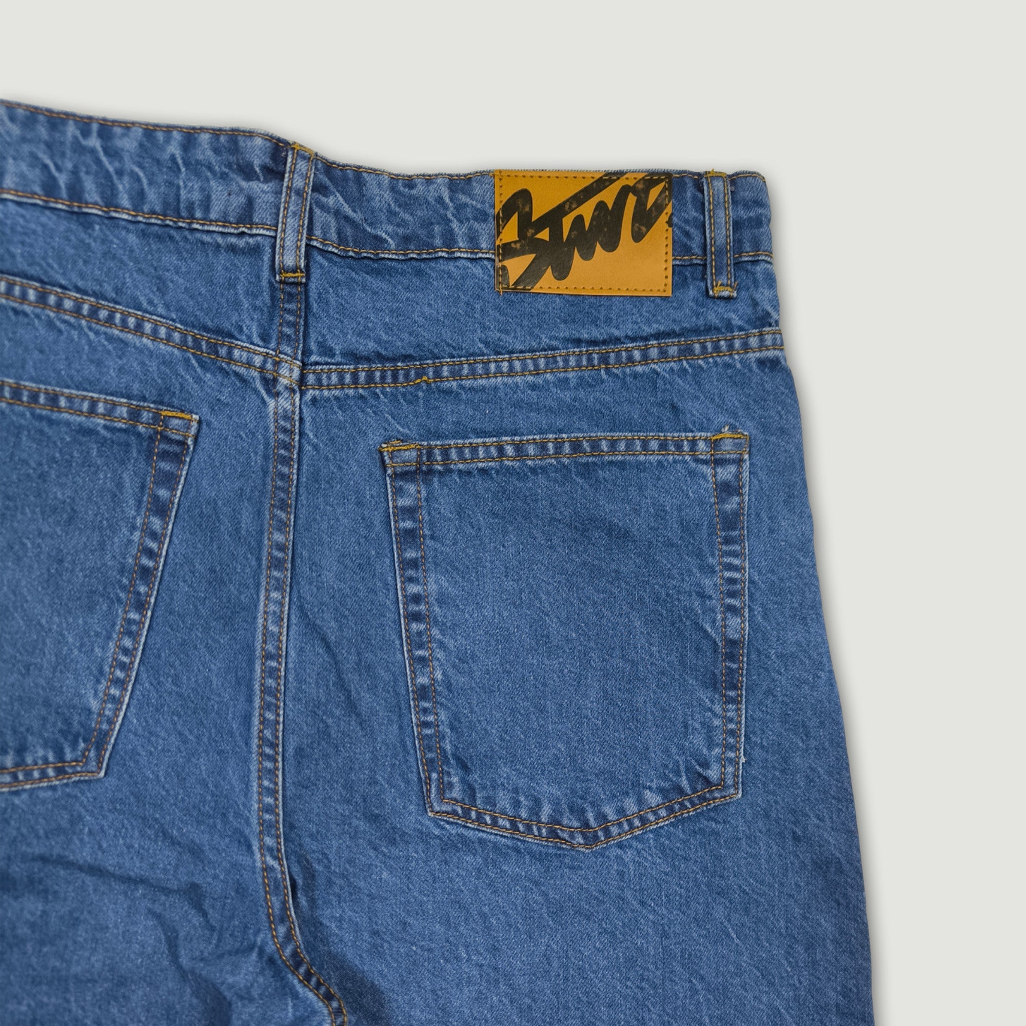 Men Baggy Fit Ripped Jean - Medium Blue