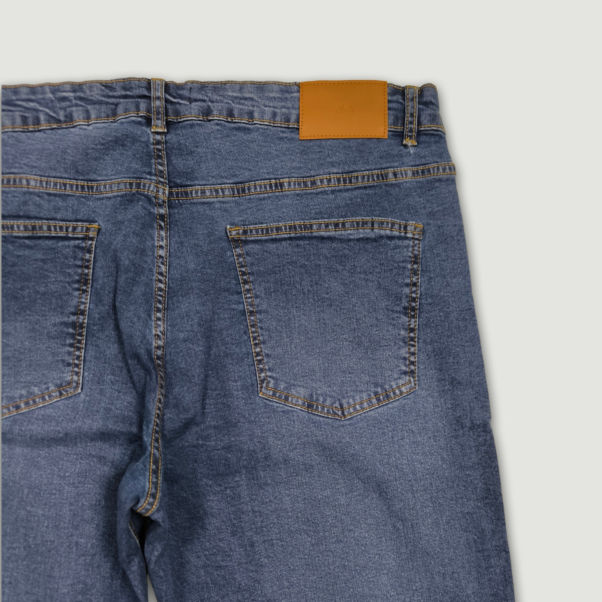 Men Smart Fit Ripped Jean - Medium Blue