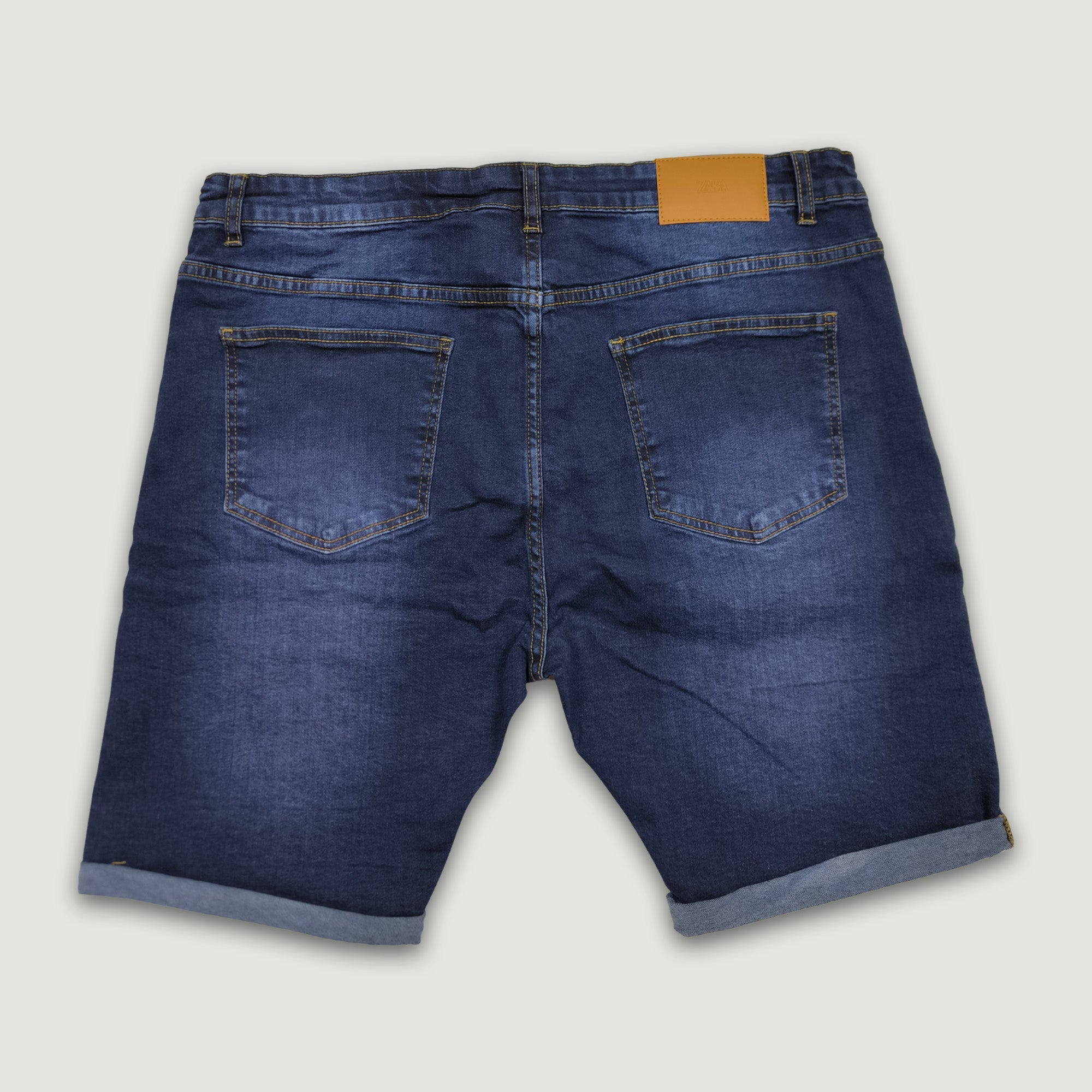Men Slim Fit Denim Short – Dark Blue