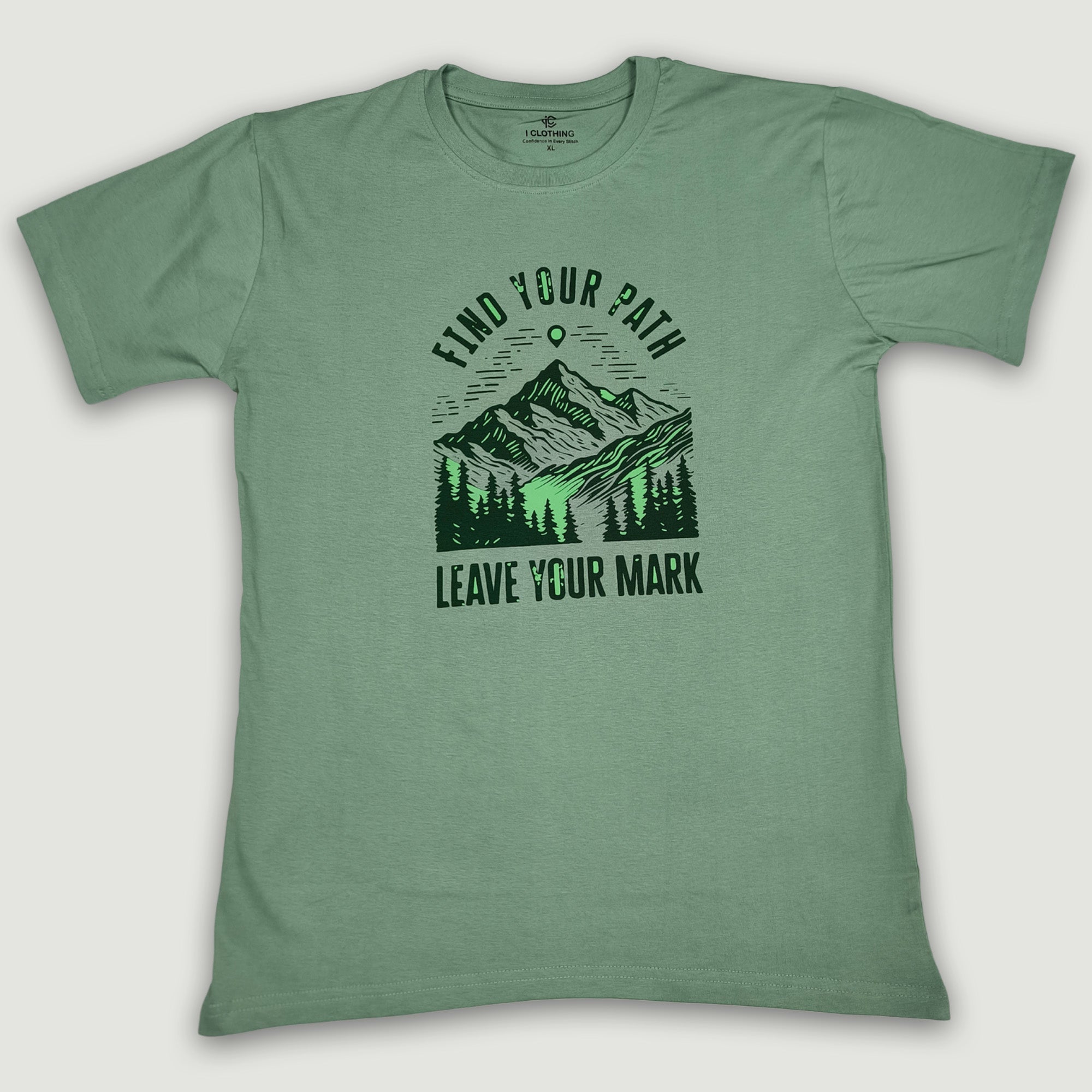 Men Muscle Fit Stretch T-Shirt - Sage Green