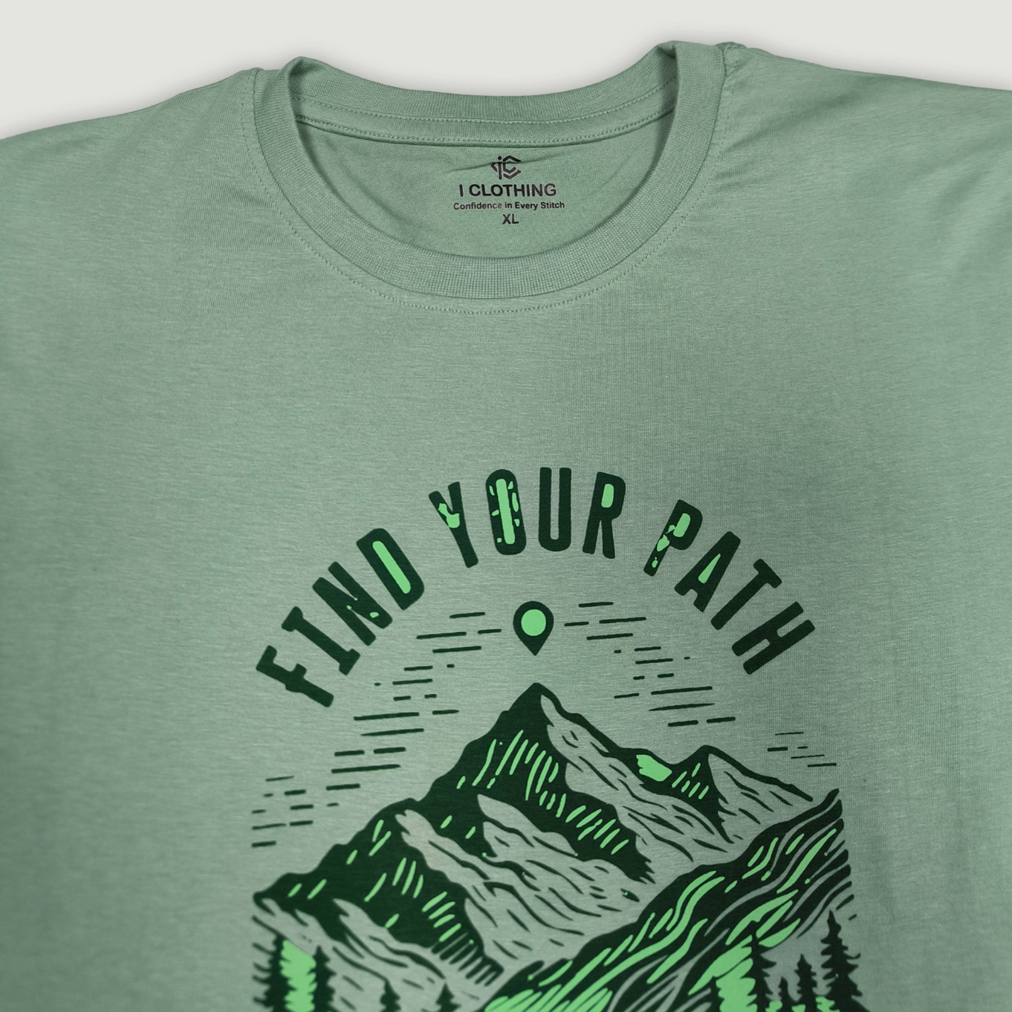 Men Muscle Fit Stretch T-Shirt - Sage Green