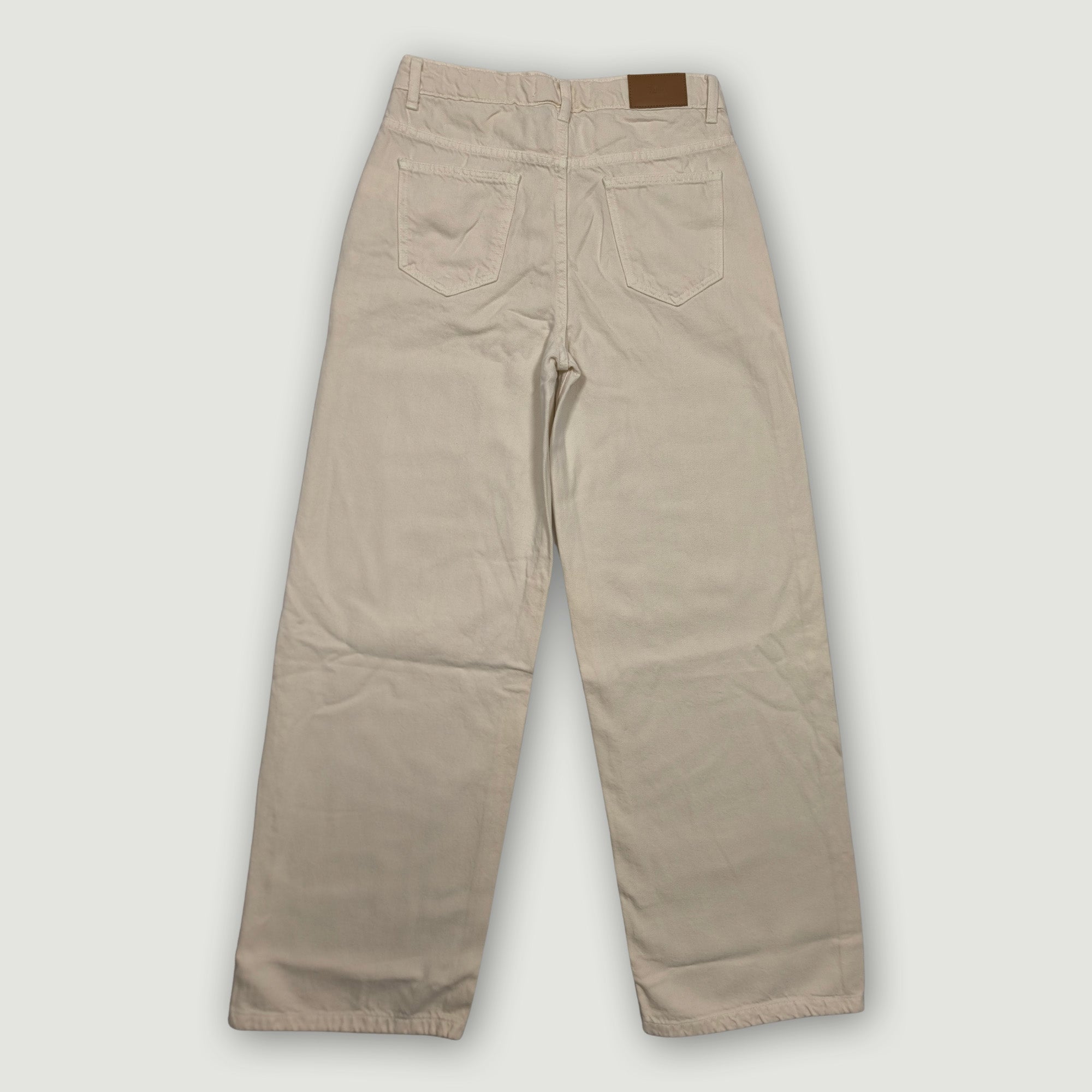 Women High-Waisted Wide Leg Jeans - White