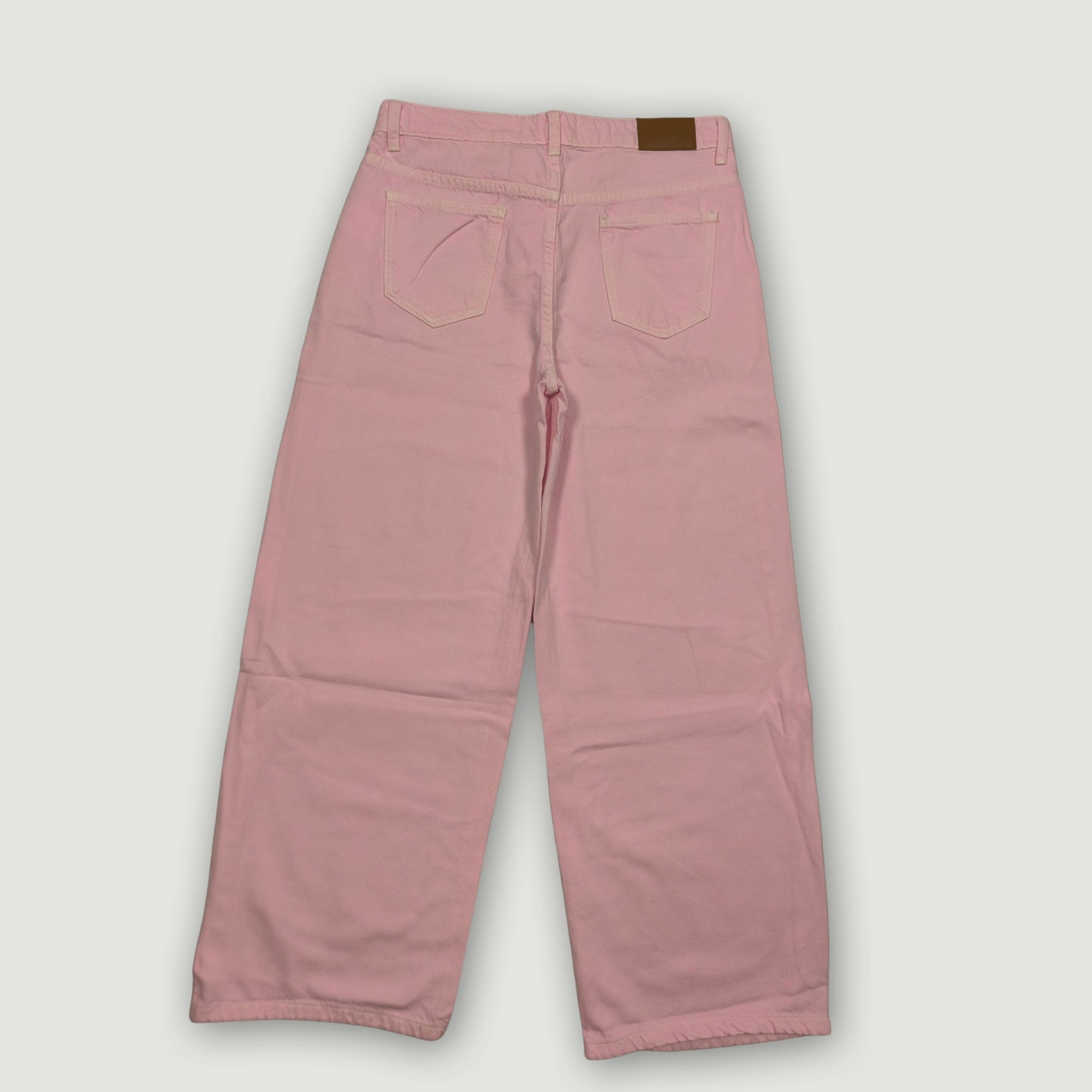 Women High-Waisted Wide Leg Jeans - Pink
