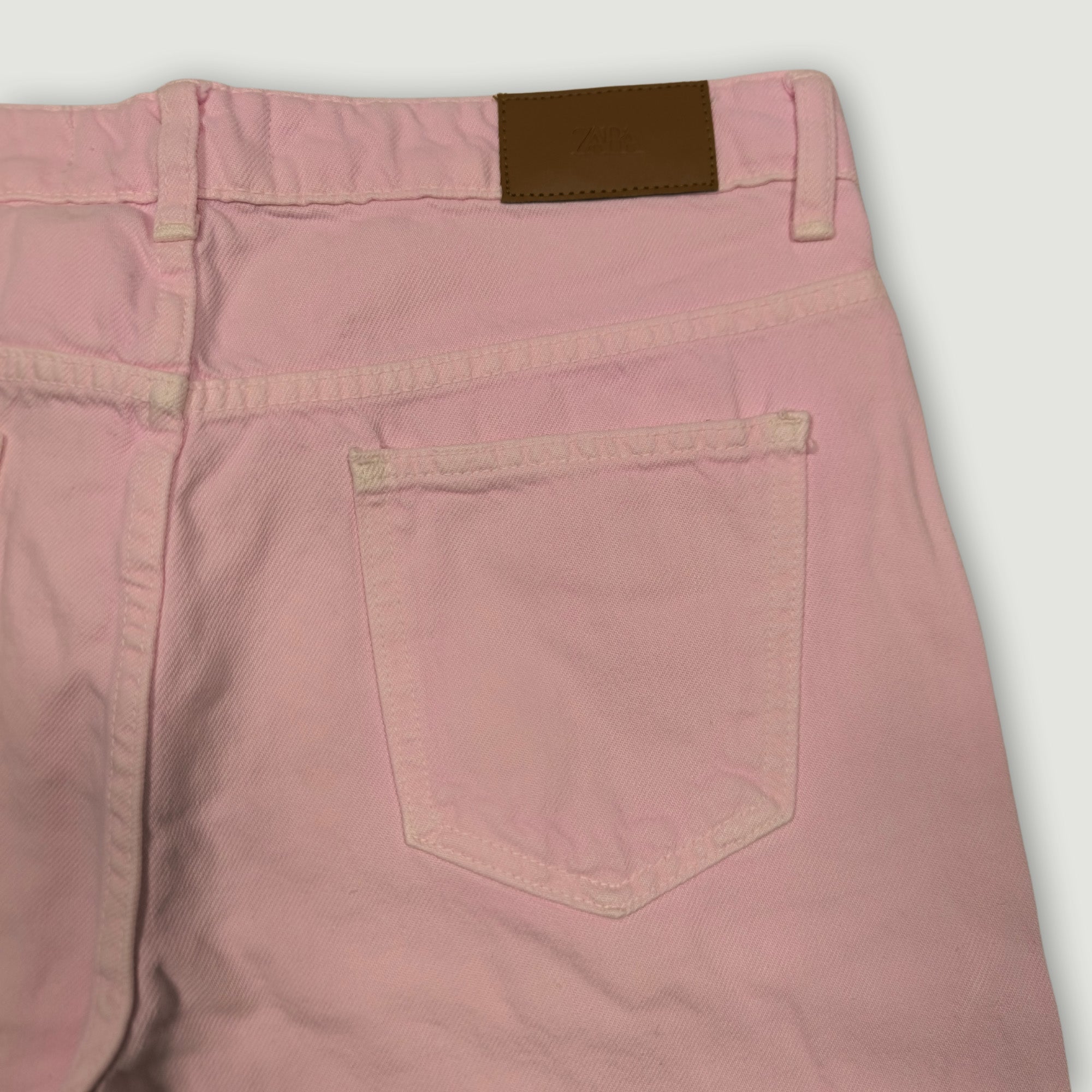 Women High-Waisted Wide Leg Jeans - Pink