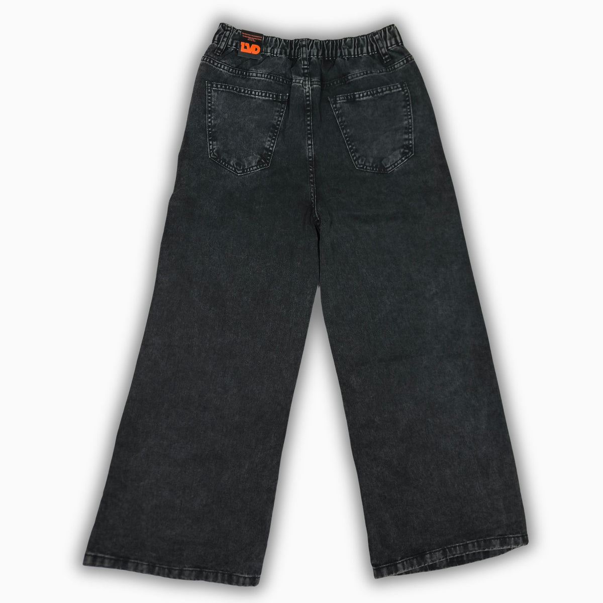 Women Wide Leg Jeans 23108 in Black, photo 4