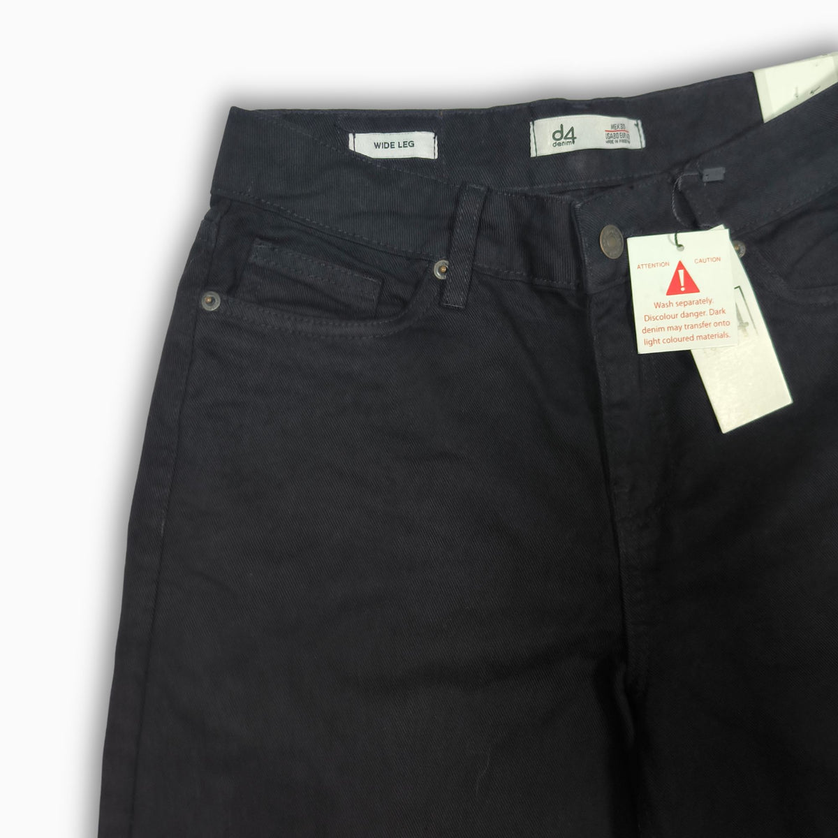 Women Wide Leg Jeans 23074 in Black, photo 5