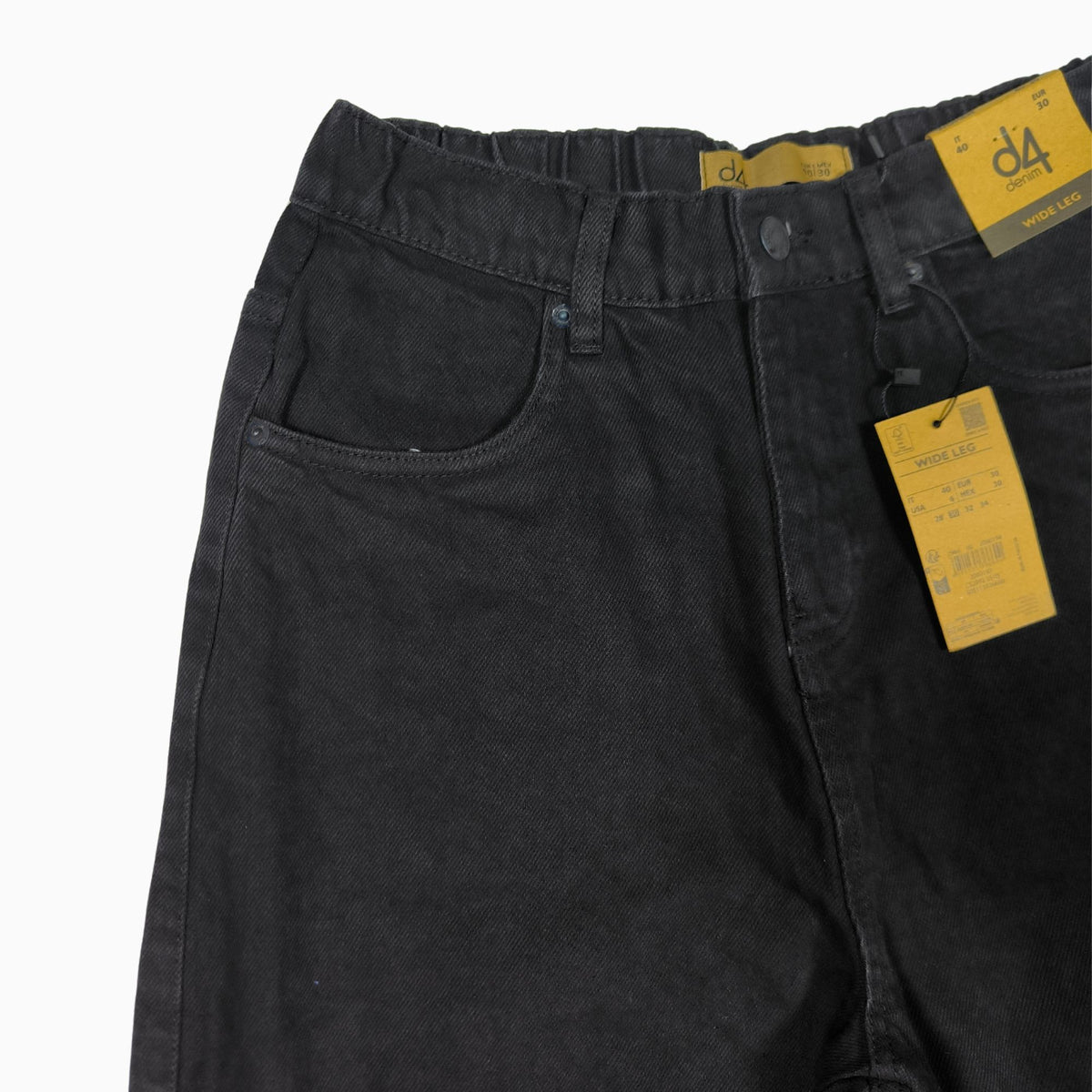 Women Wide Leg Jeans 23099 in Black, photo 5