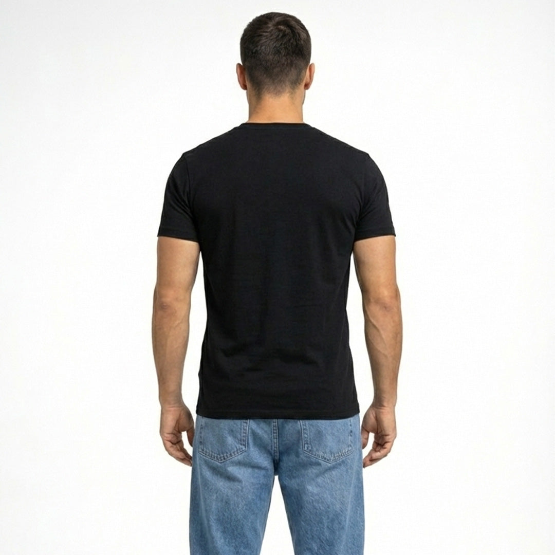 Men Muscle Fit Stretch T-Shirt - Black