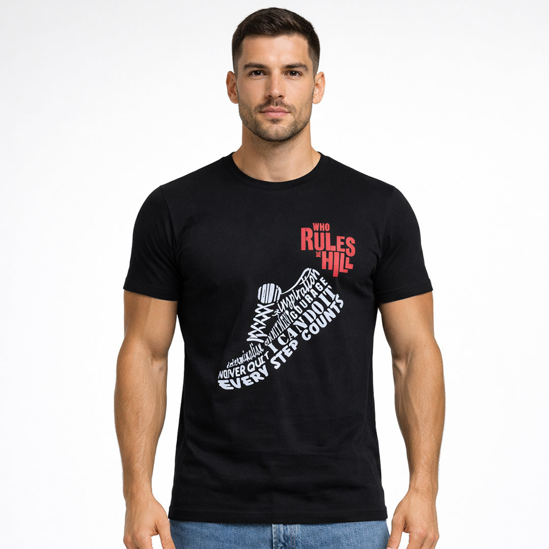 Men Muscle Fit Stretch T-Shirt - Black