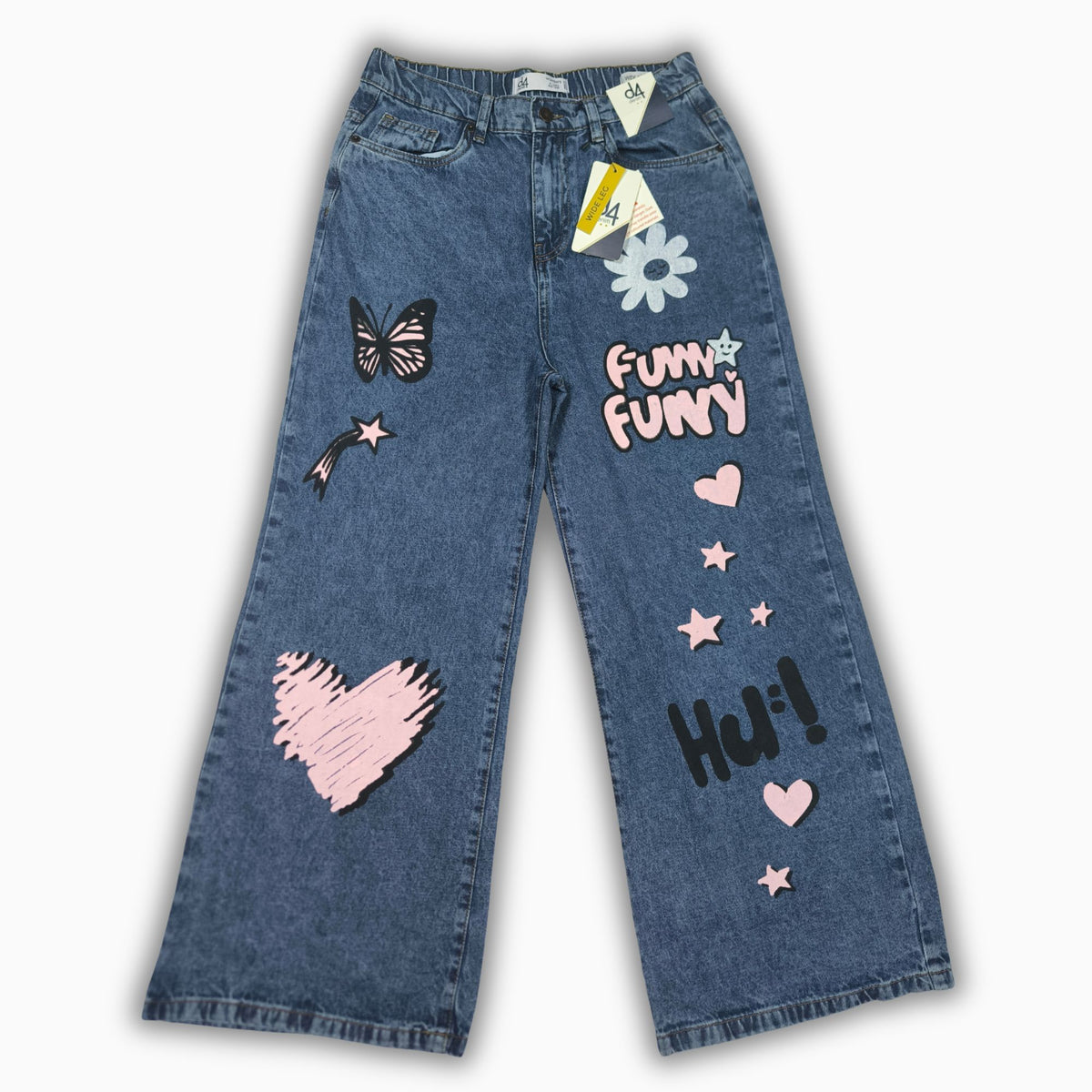 Women Wide Leg Jeans 23106 in Dark Blue, photo 3
