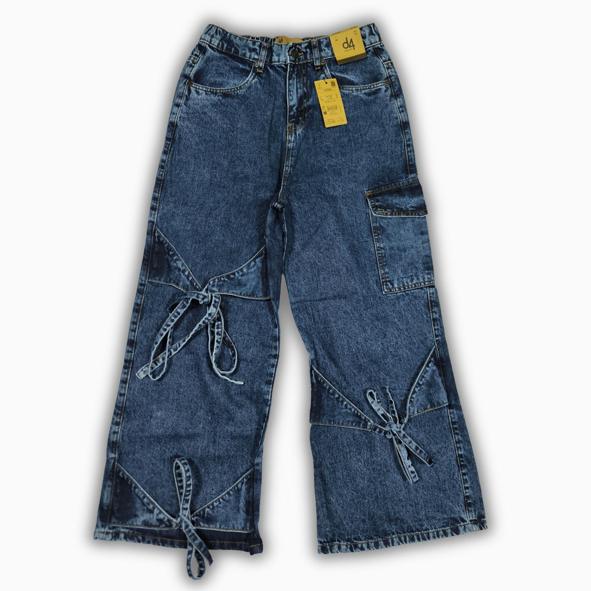 Women Wide Leg Jeans 23099 in Dark Blue, photo 3