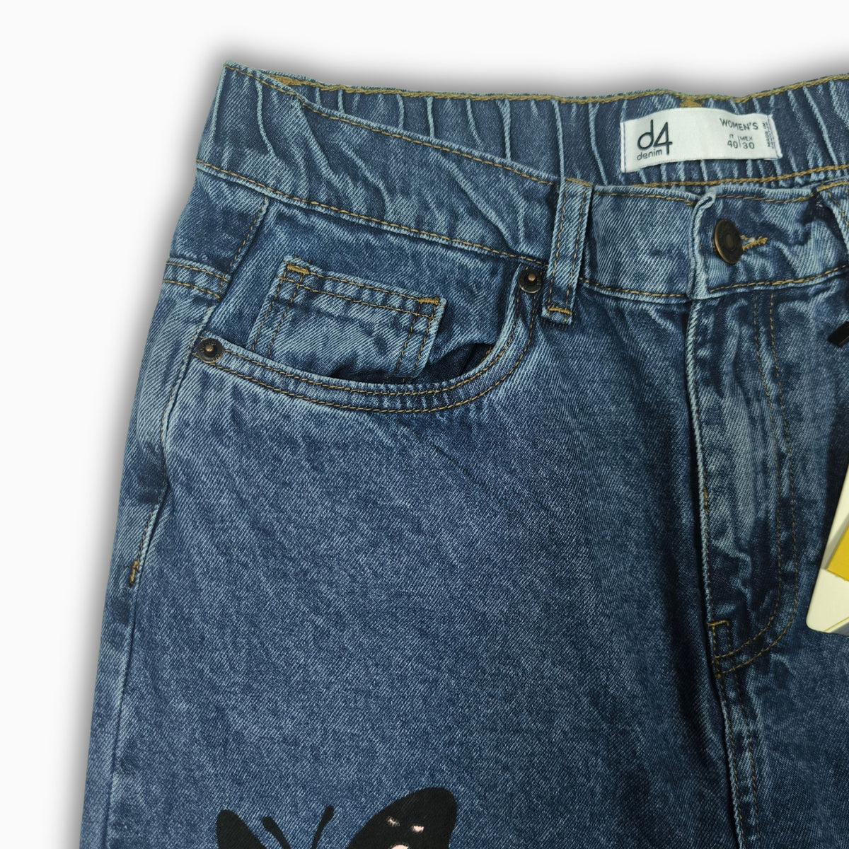 Women Wide Leg Jeans 23106 in Dark Blue, photo 5