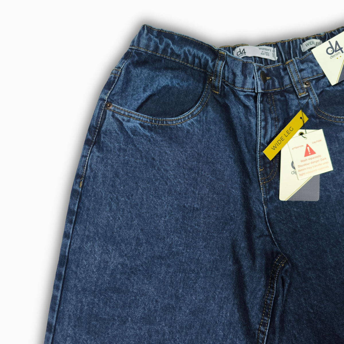 Women Wide Leg Jeans 23110 in Dark Blue, photo 5