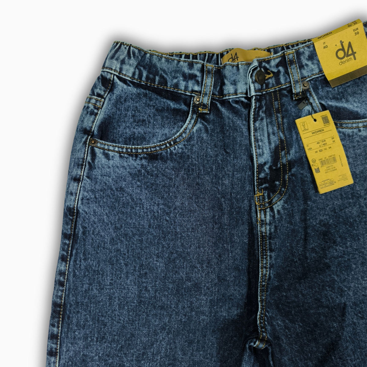 Women Wide Leg Jeans 23099 in Dark Blue, photo 5