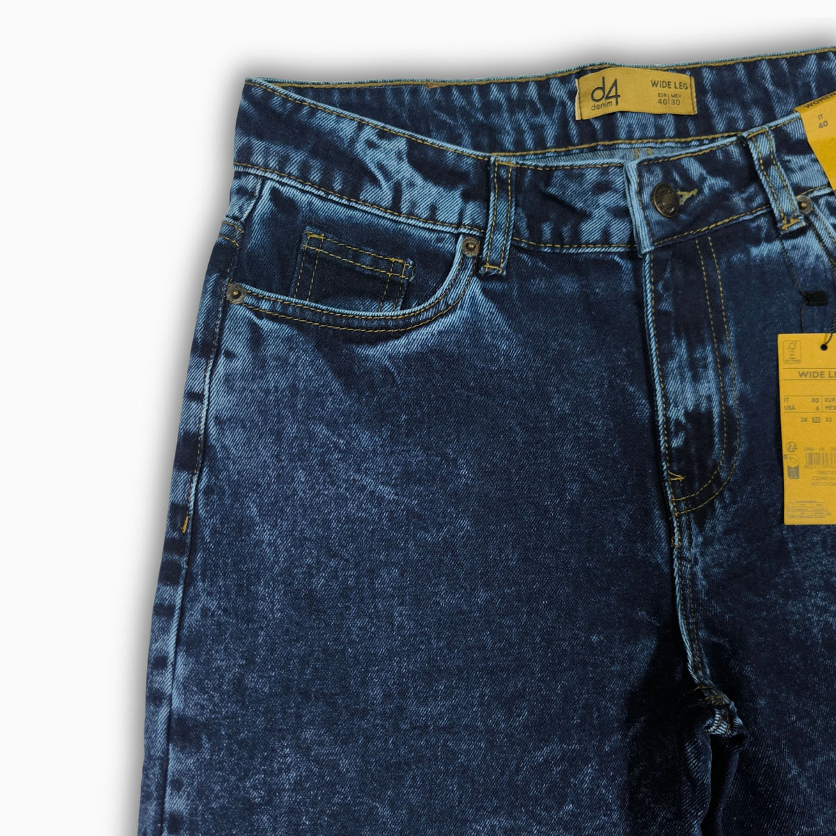 Women Wide Leg Jeans 23097 in Dark Blue, photo 3