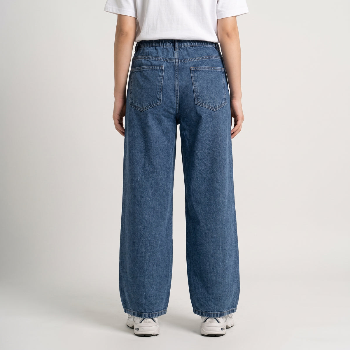 Women Wide Leg Jeans 23106 in Dark Blue, photo 2