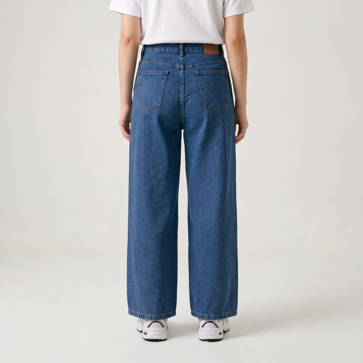 Women Wide Leg Jeans 23074 in Dark Blue, photo 2