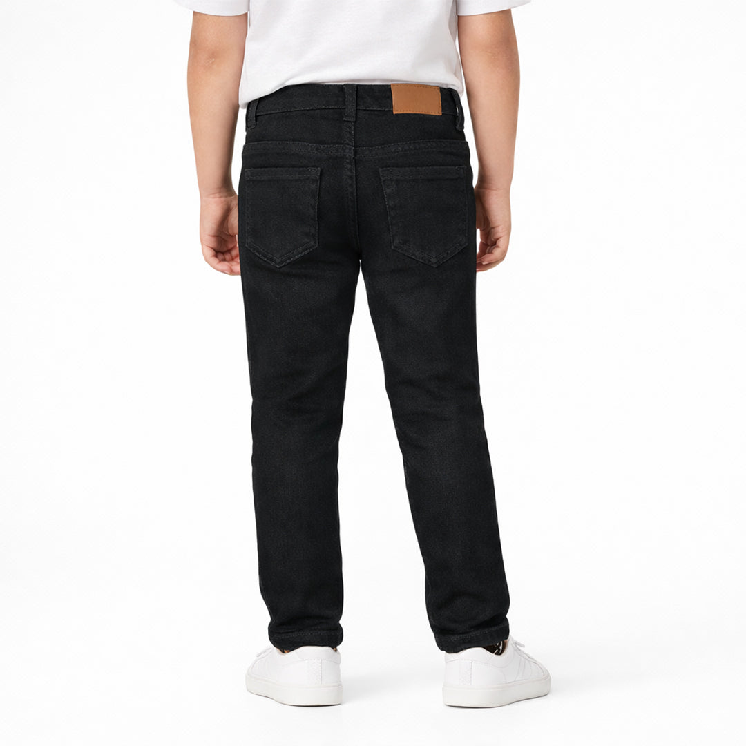 Boy Kids Essential Straight Fit Jean – Black