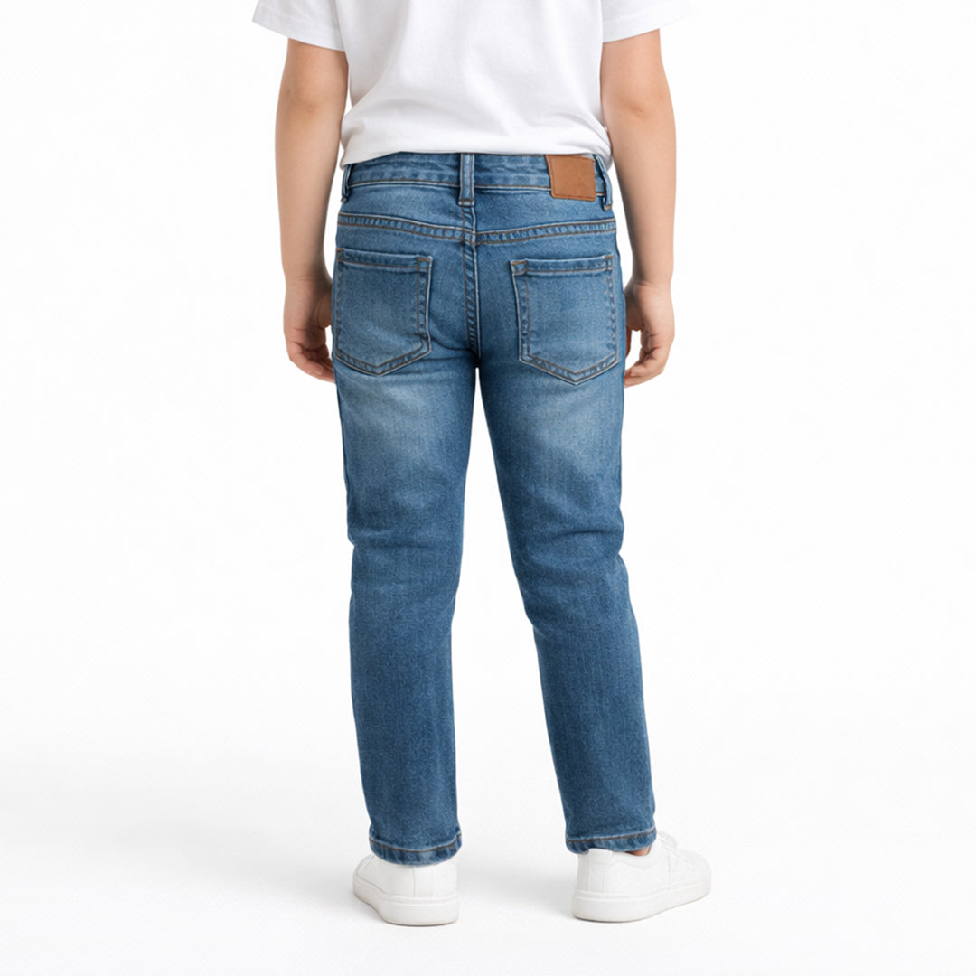 Boy Kids Essential Straight Fit Jean – Medium Blue