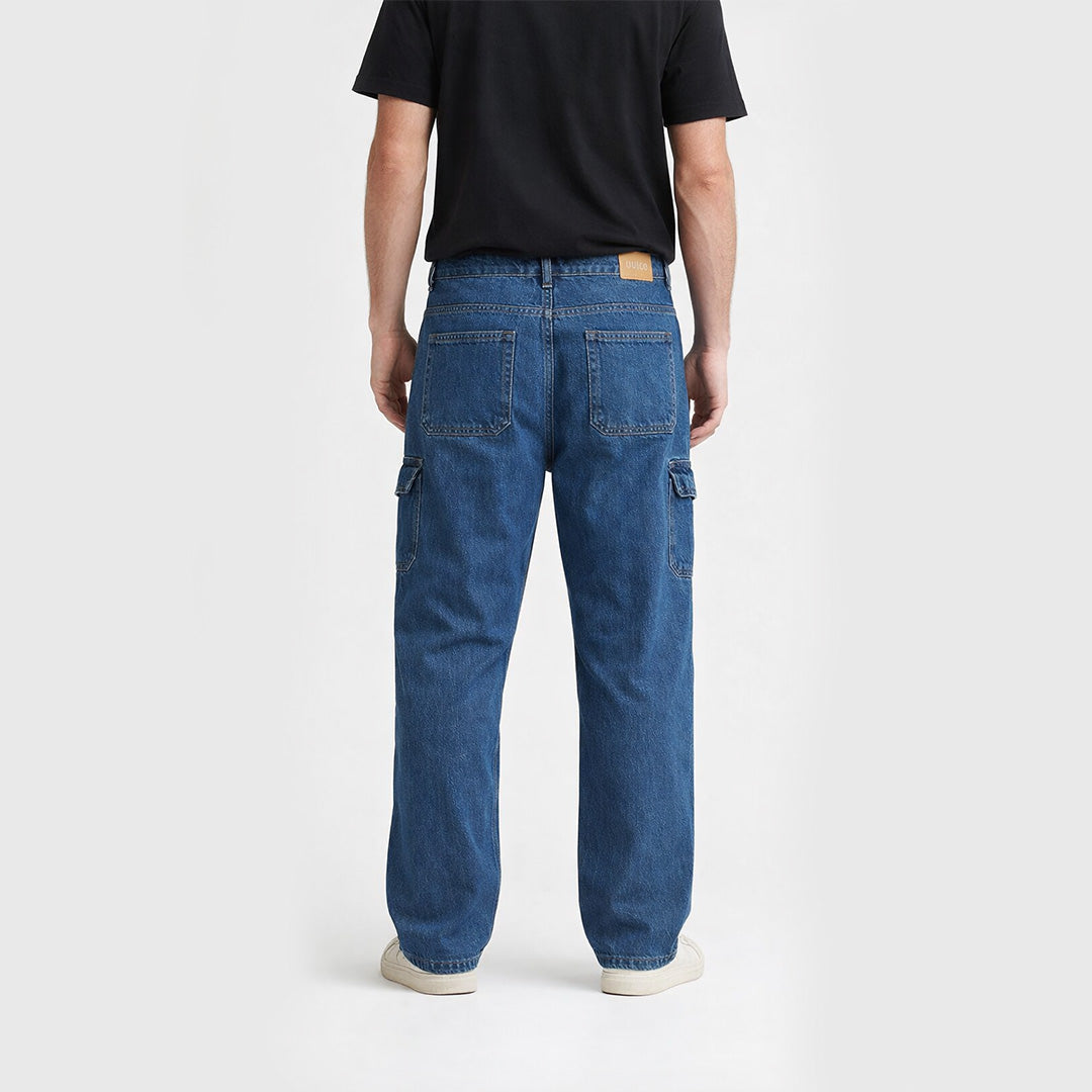Men Cargo Jogger - Medium Blue