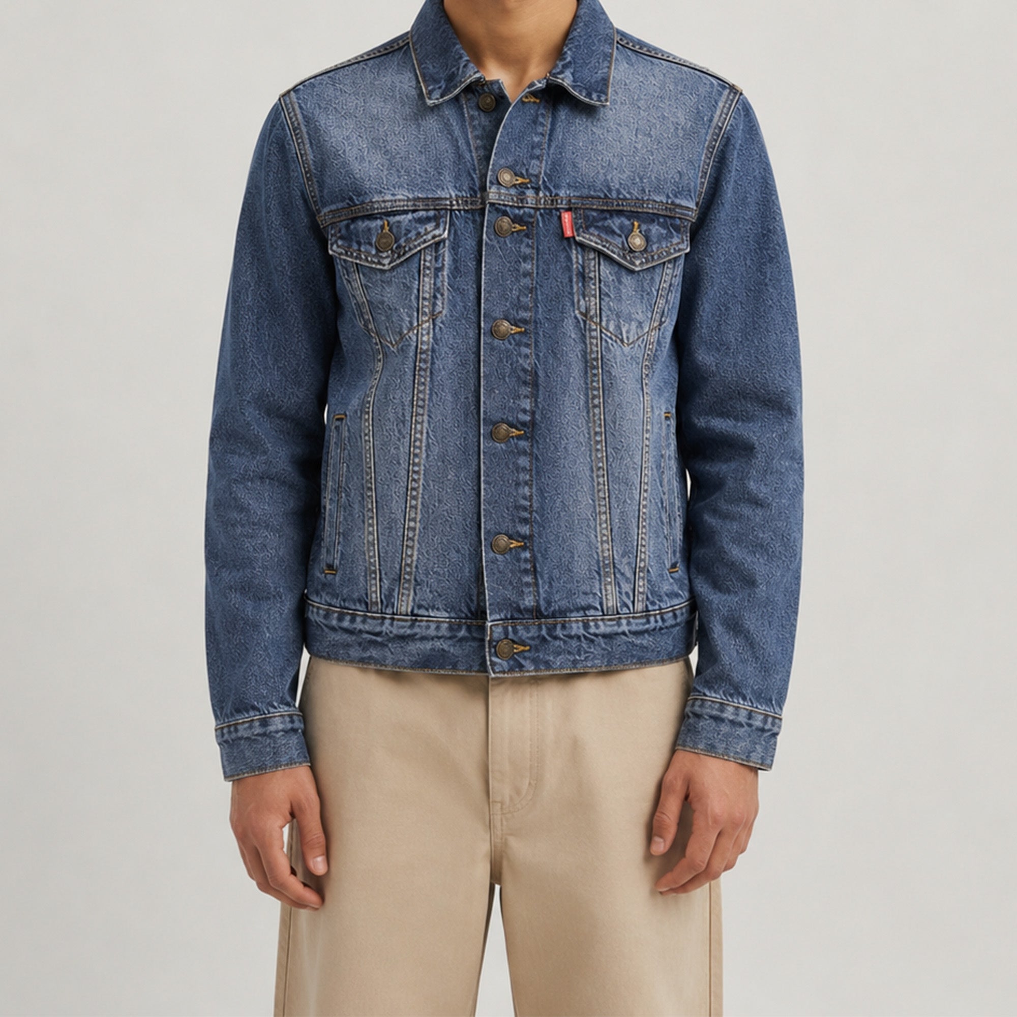 Men classic Denim Jacket – Medium Blue