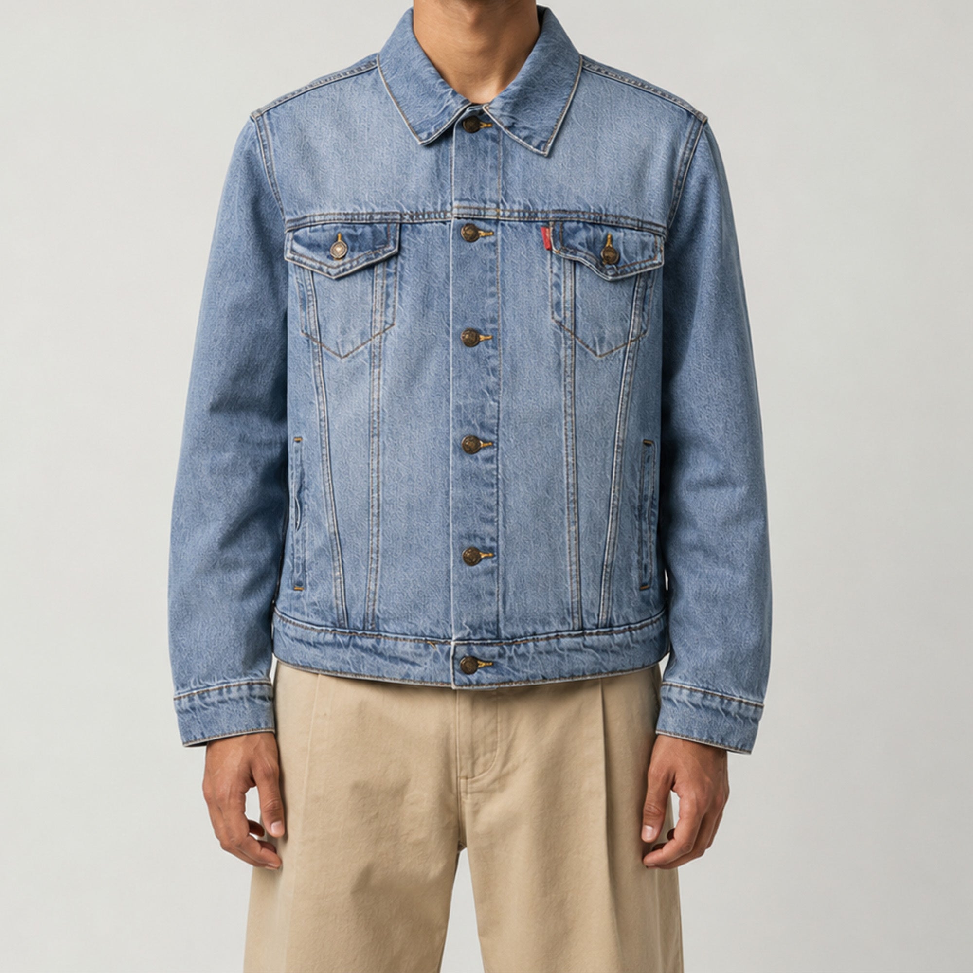 Men classic Denim Jacket – Light Blue