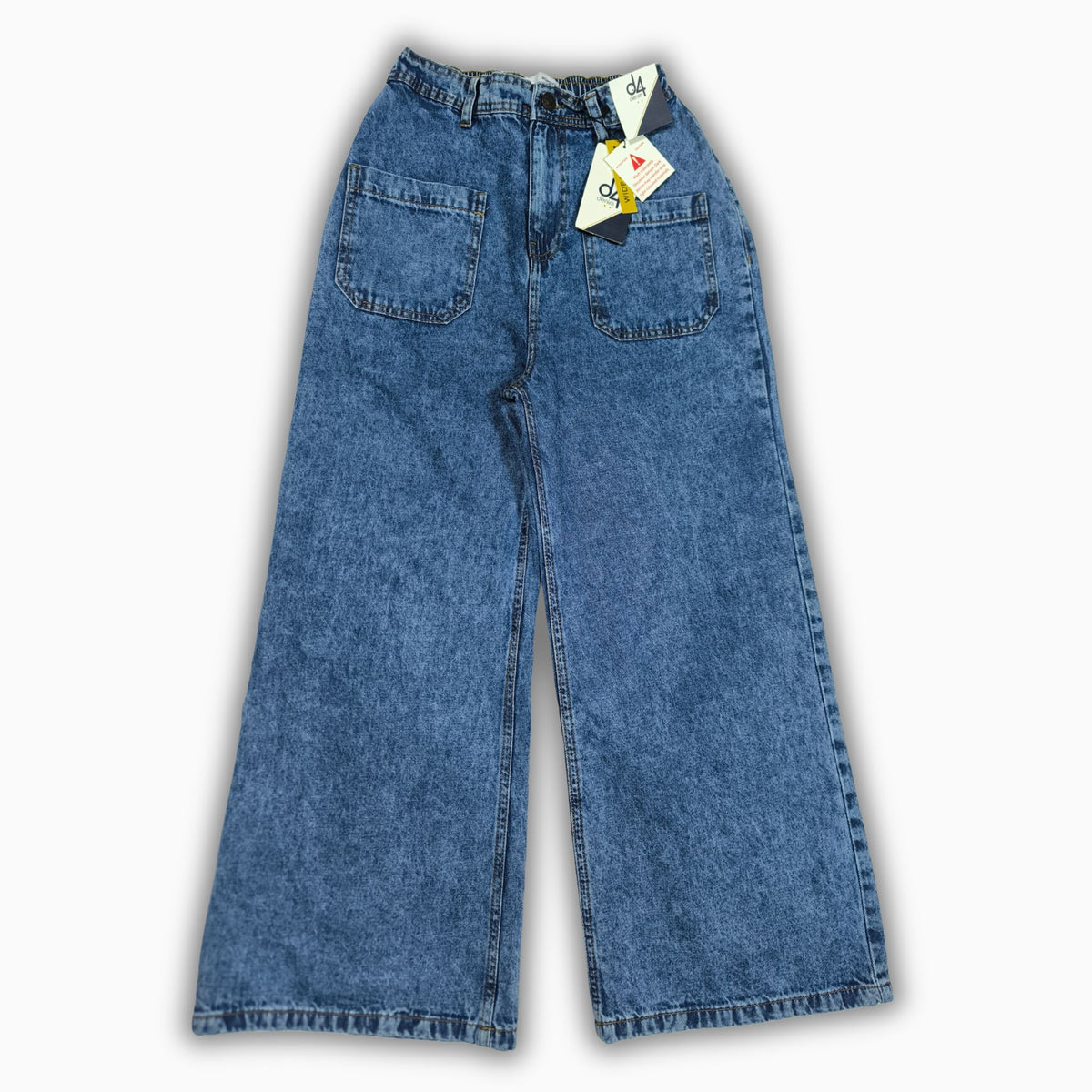 Women Wide Leg Jeans 23107 in Medium Blue, photo 3