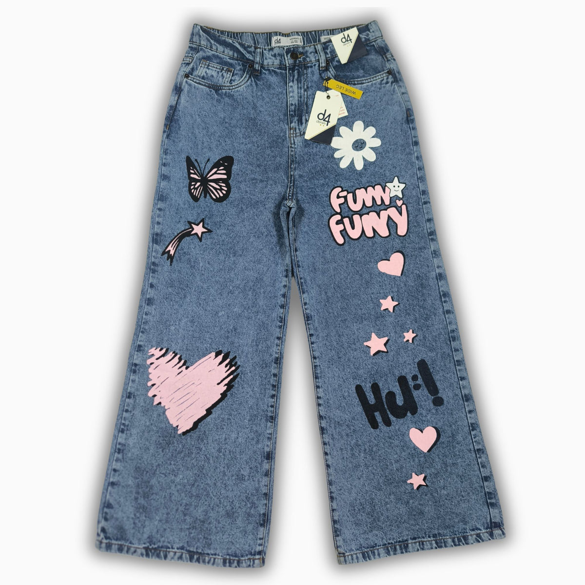 Women Wide Leg Jeans 23106 in Medium Blue, photo 3