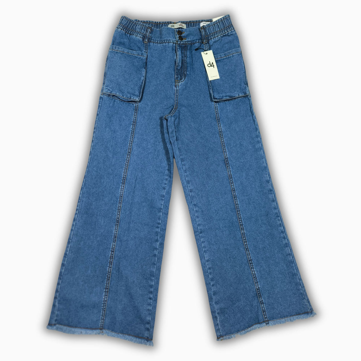 Women Wide Leg Jeans 23102 in Medium Blue, photo 3