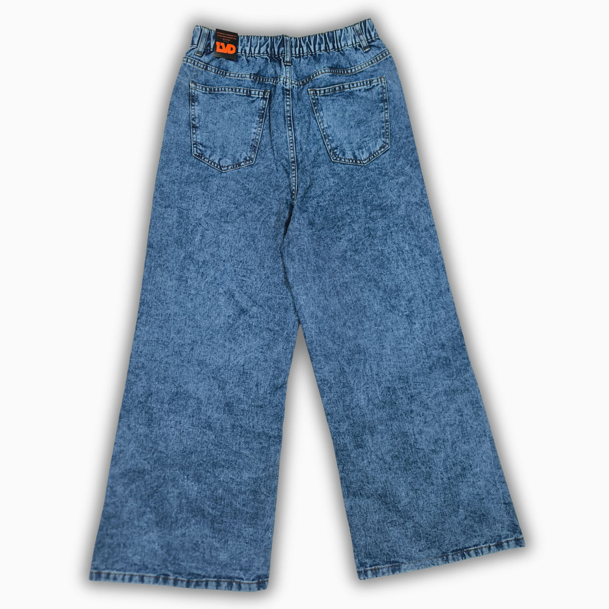 Women Wide Leg Jeans 23108 in Medium Blue, photo 4