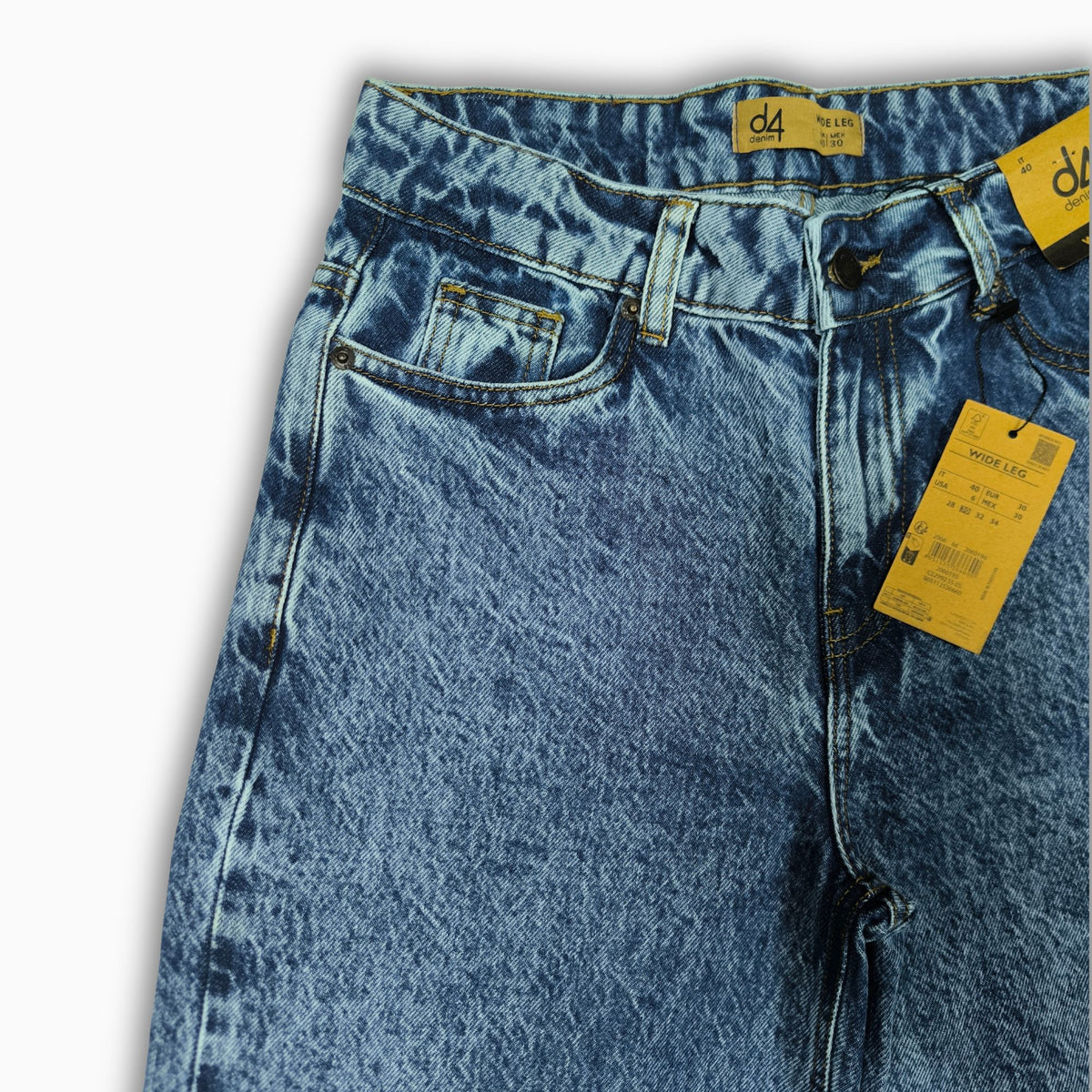 Women Wide Leg Jeans 23097 in Medium Blue, photo 5