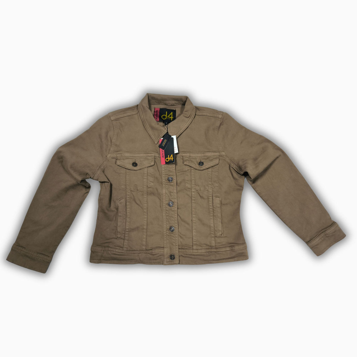 Women Classic Denim Jacket 23055 in Mocha, photo 1