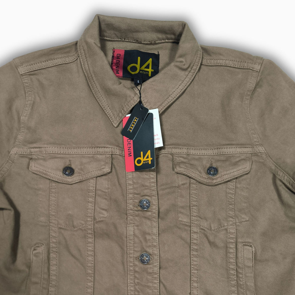 Women Classic Denim Jacket 23055 in Mocha, photo 3