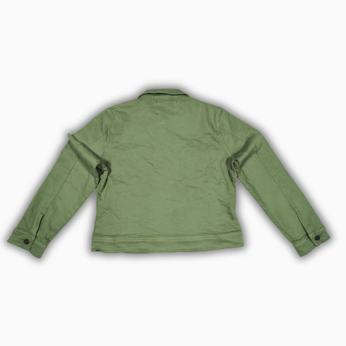 Women Classic Denim Jacket 23055 in Sage Green, photo 2