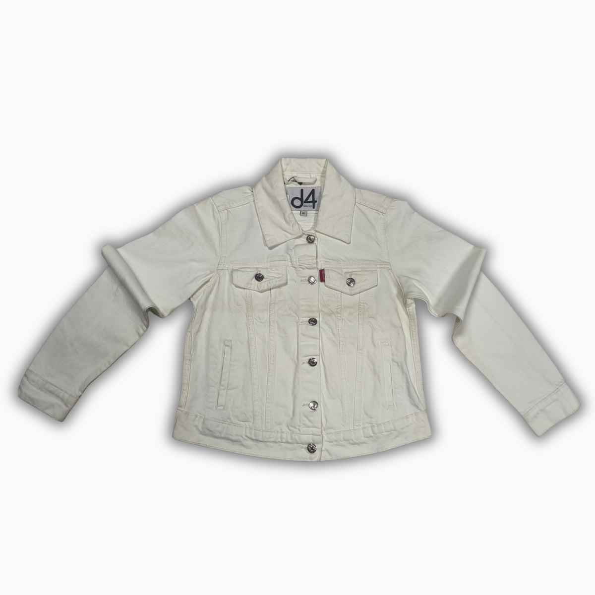 Women Classic Denim Jacket 7119 in White, photo 1