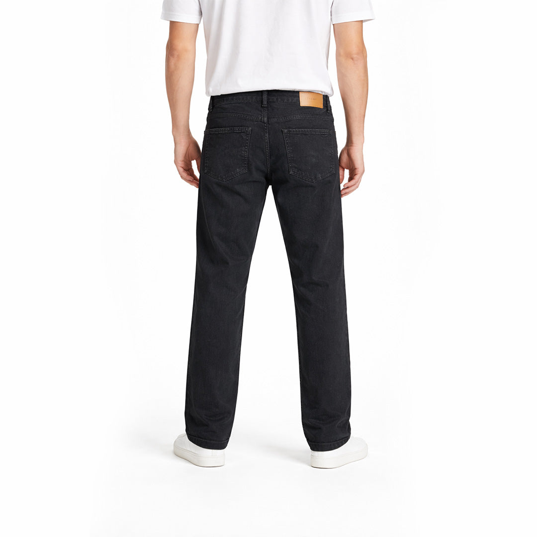 Men Smart Fit Ripped Jean - Black