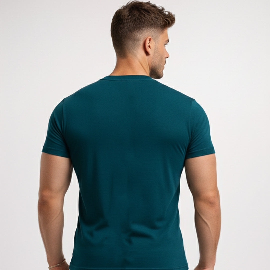 Men Muscle Fit Stretch T-Shirt - Dark Teal
