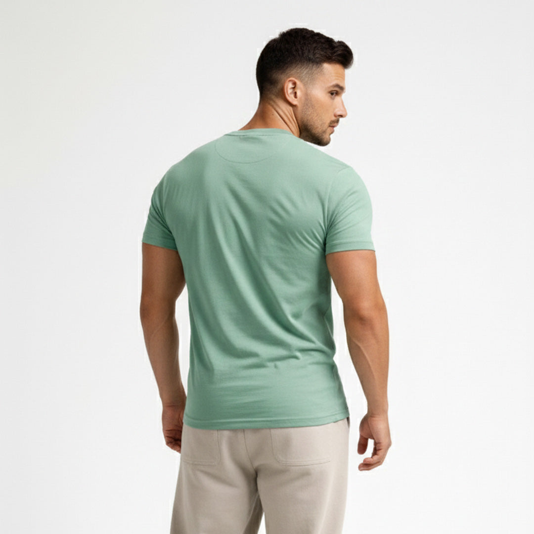 Men Muscle Fit Stretch T-Shirt - Sage Green