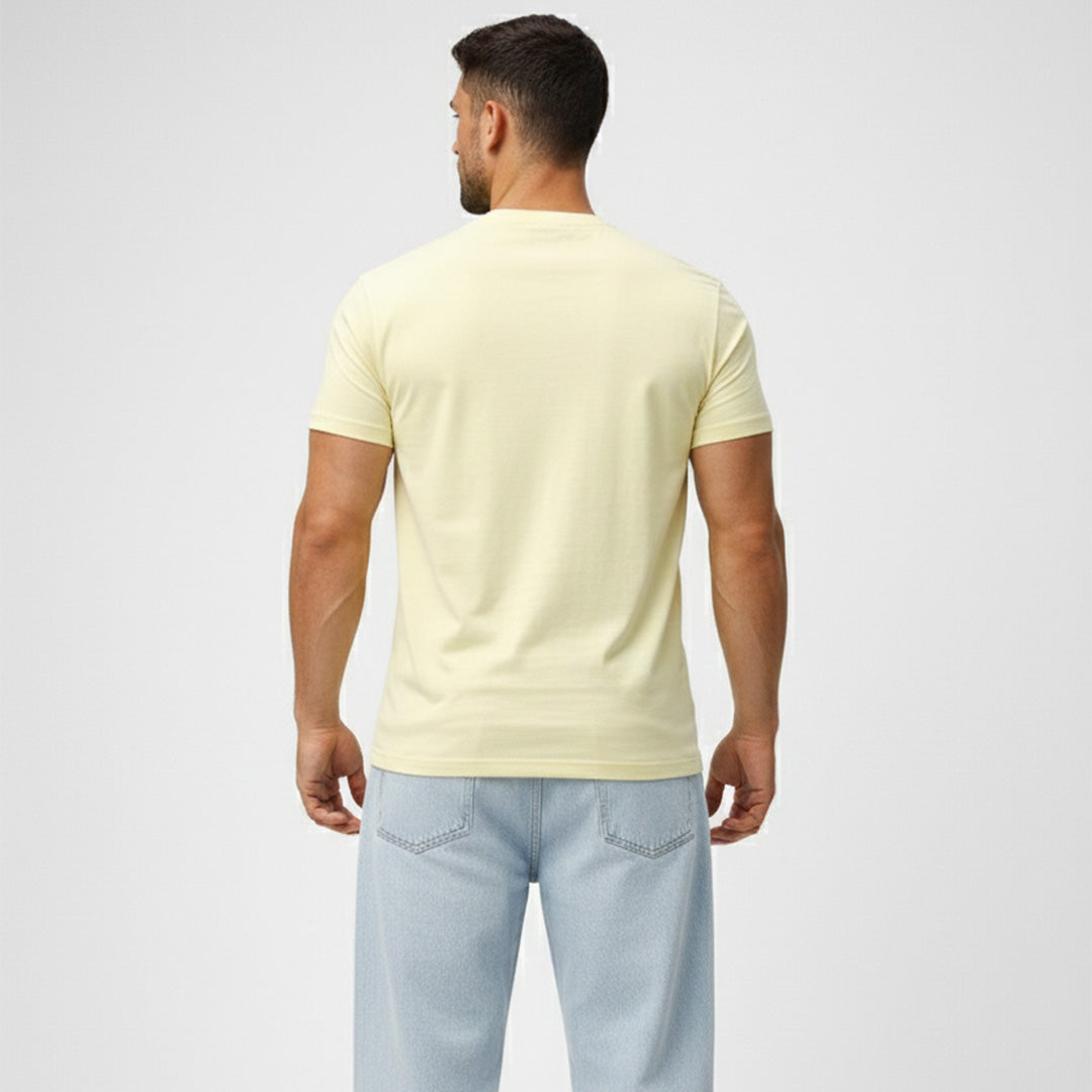 Men Muscle Fit Stretch T-Shirt - Khaki